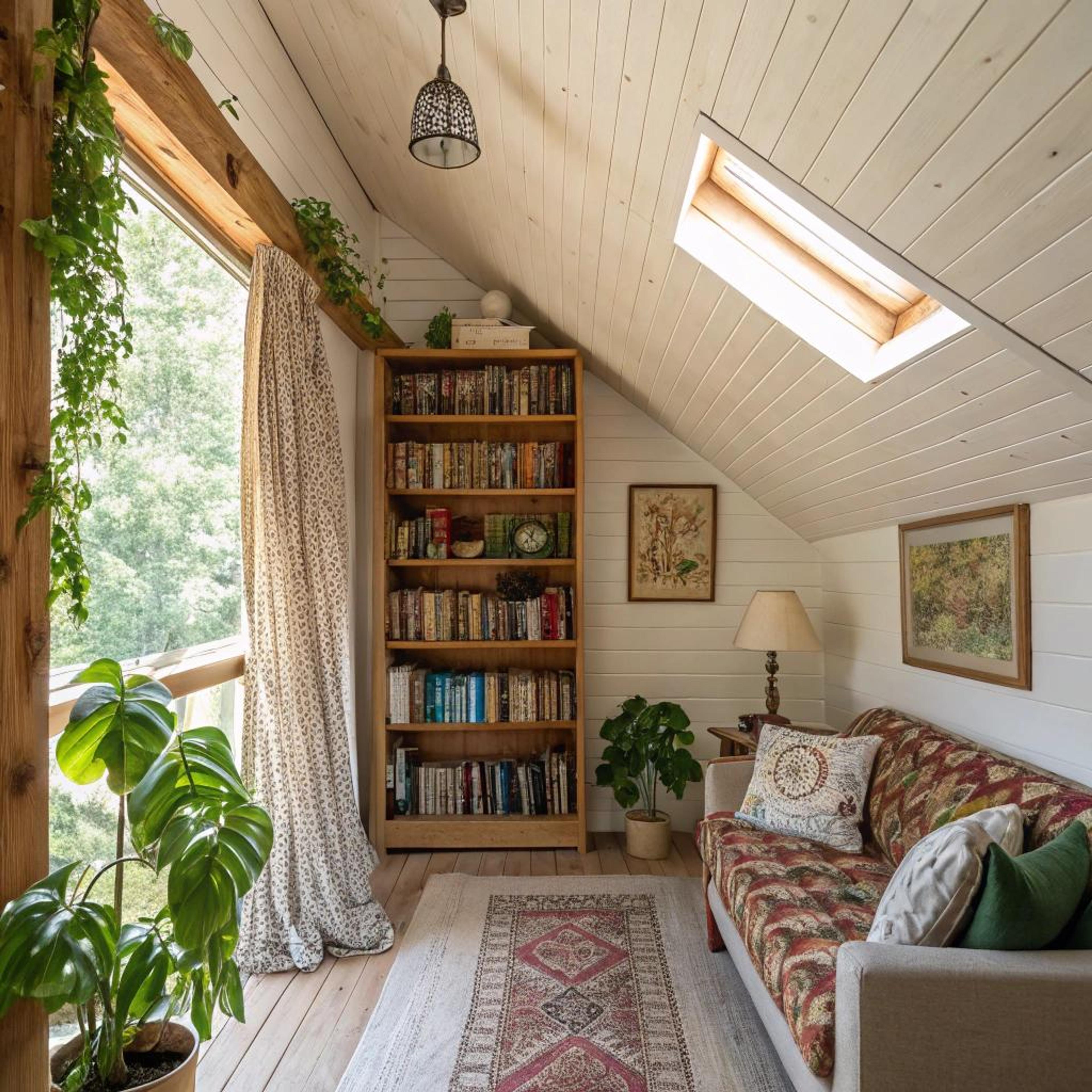 Houten boekenkast als blikvanger