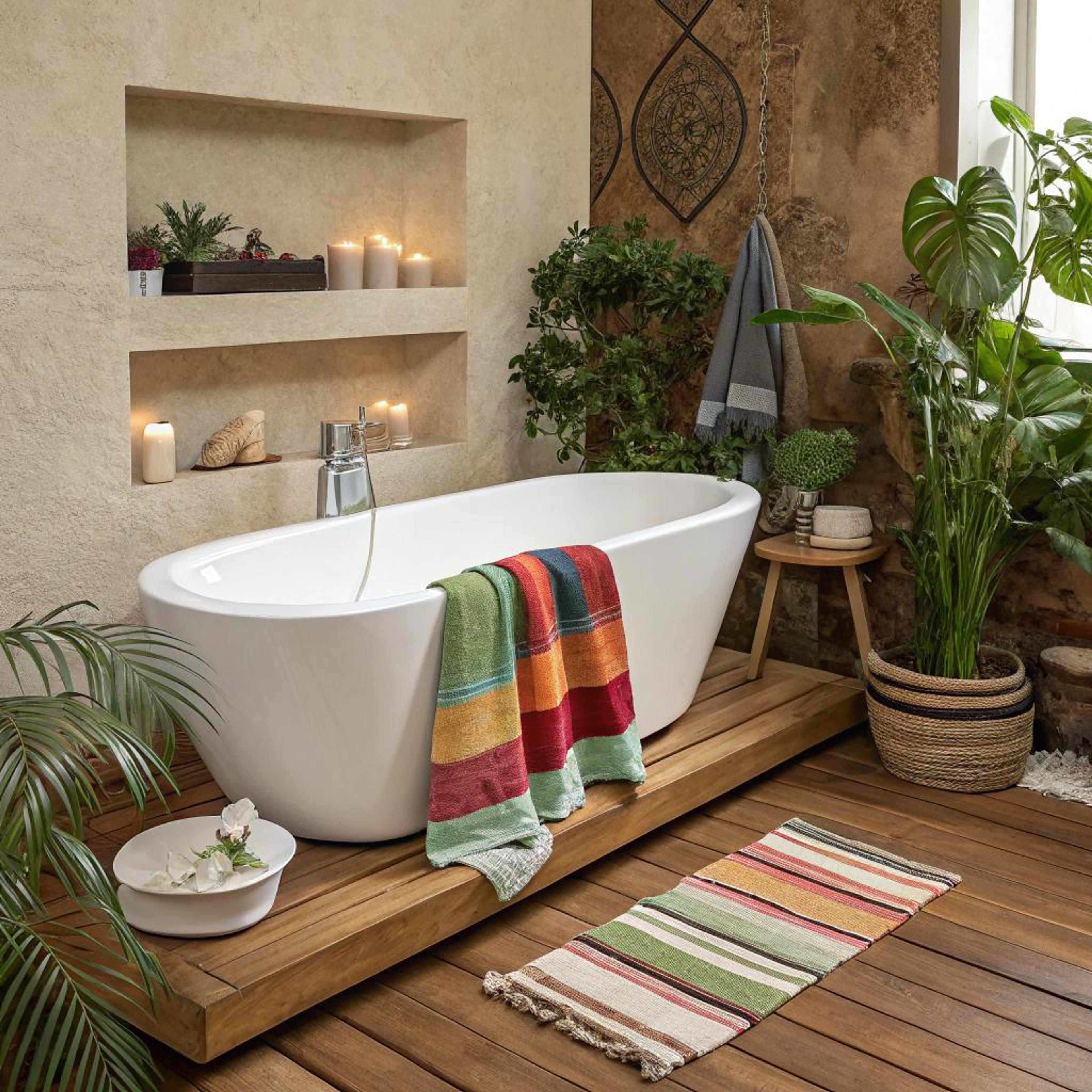 Kleurrijke accenten in nis