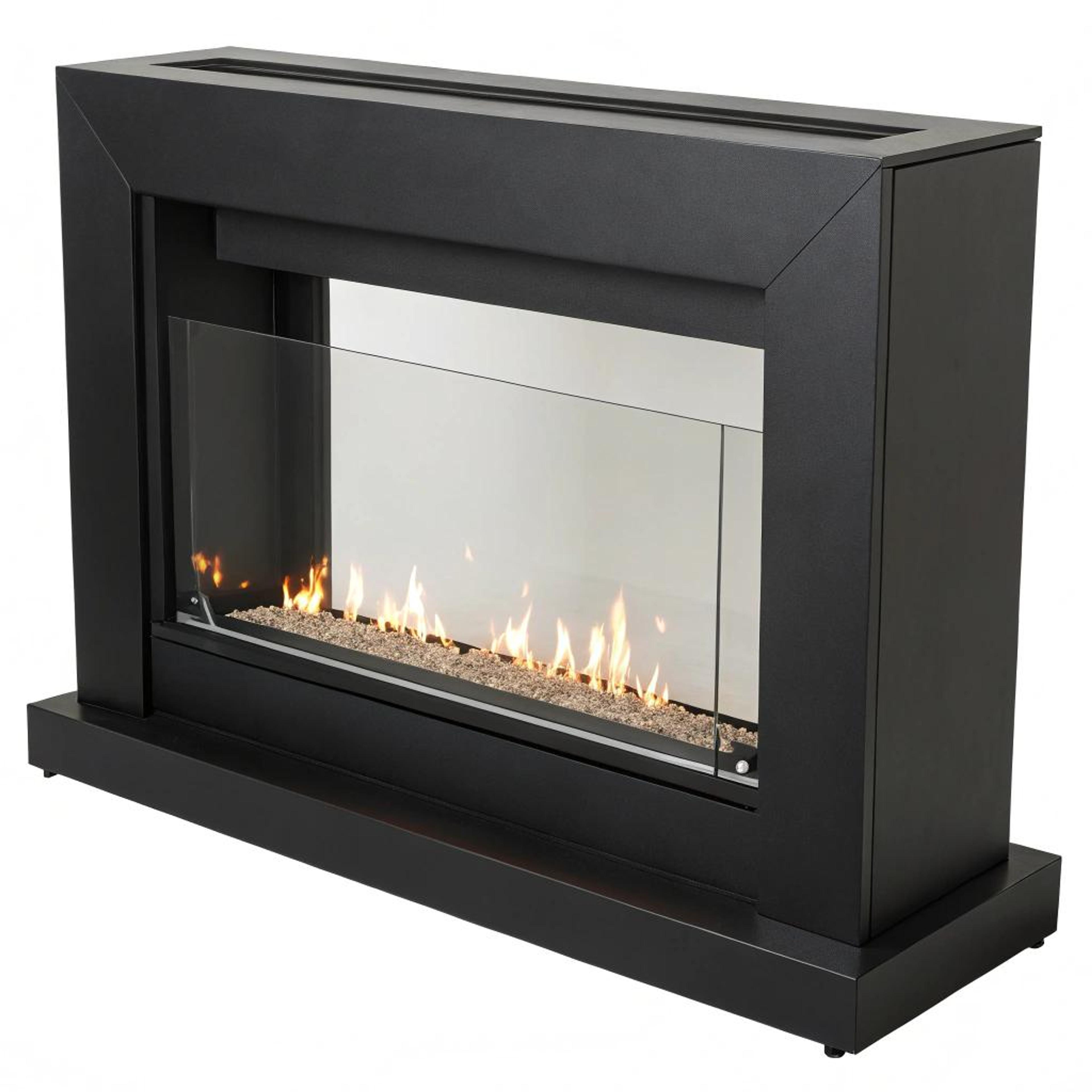 Strakke lijnen rond doorkijkhaard