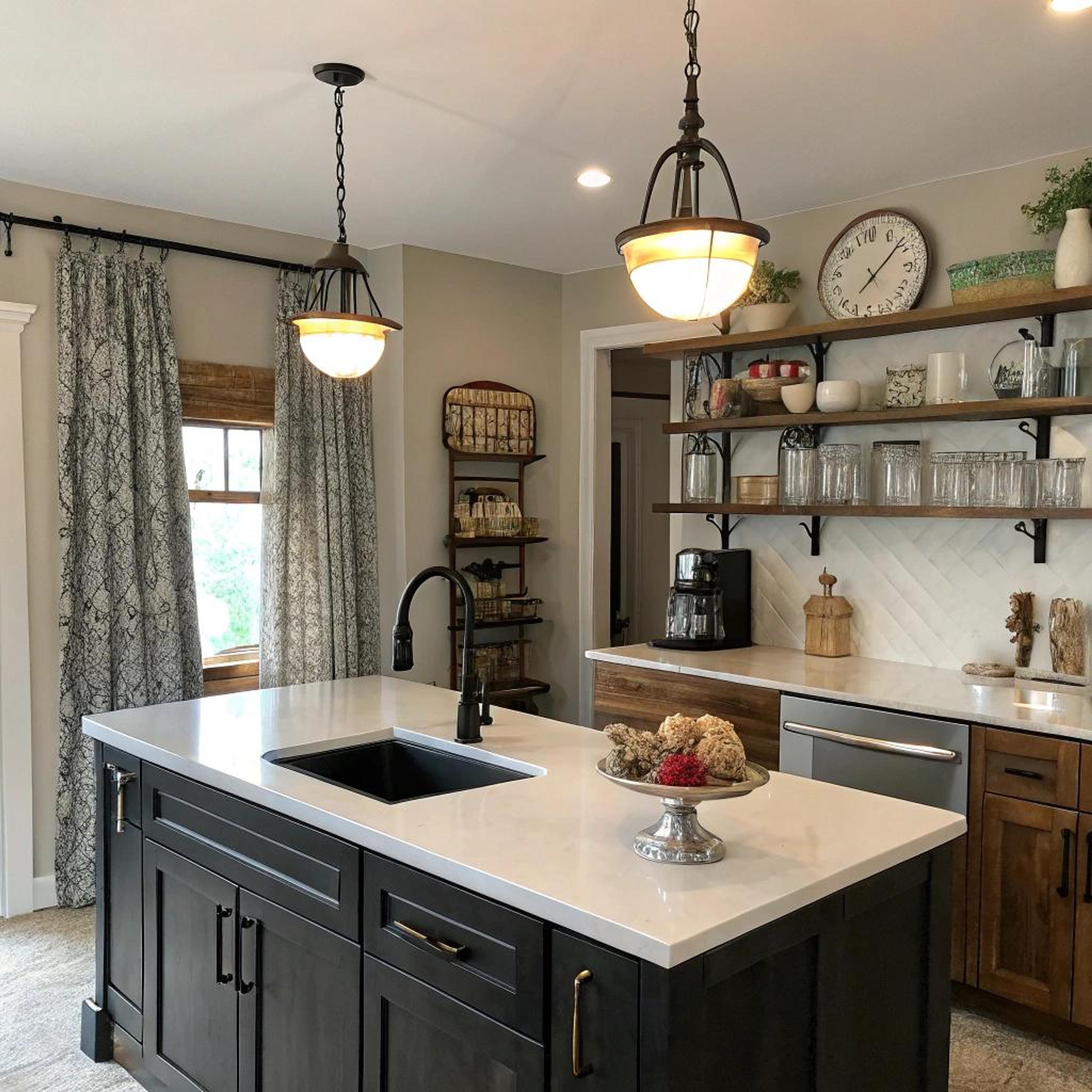 Donkere eiland met open planken