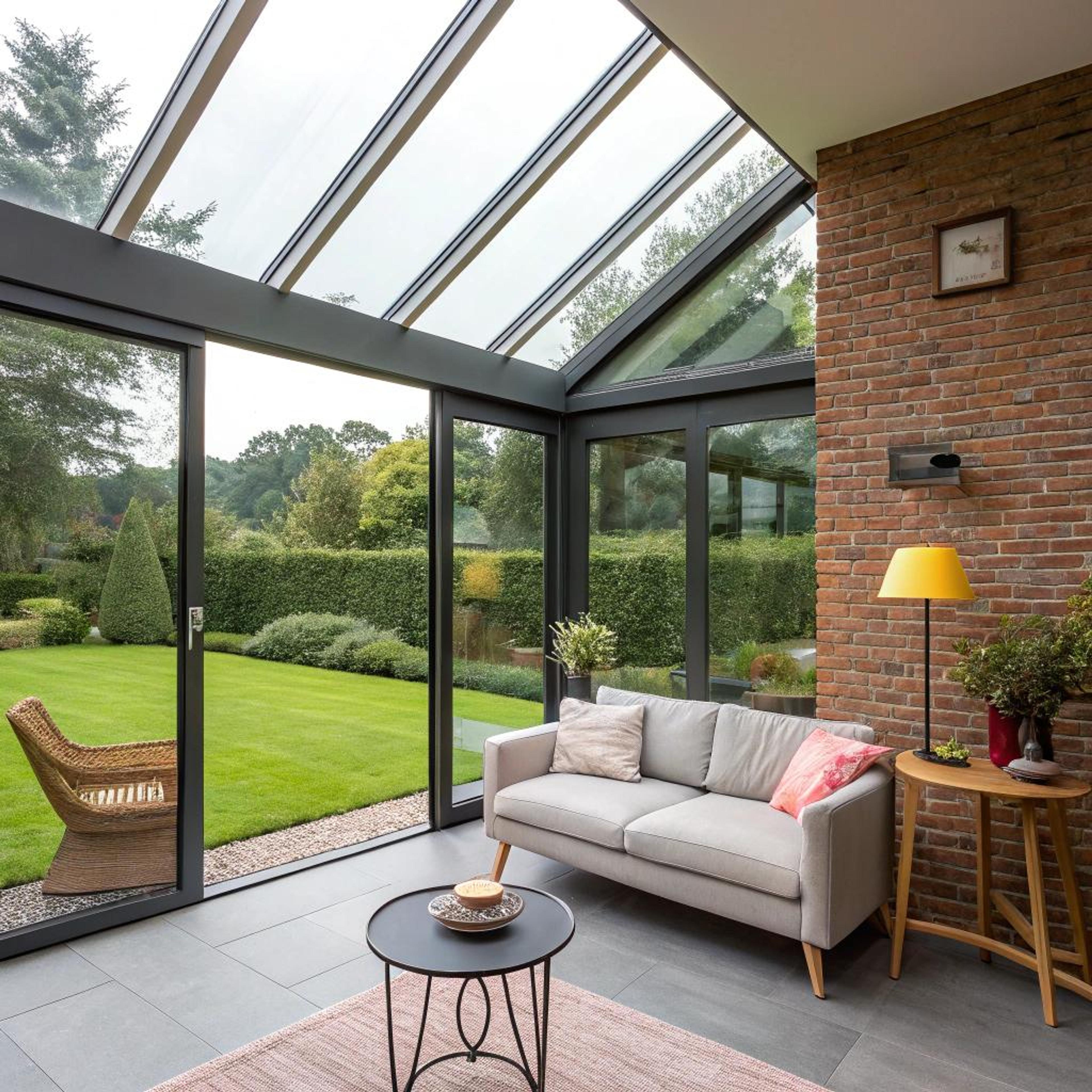 Serene eenvoud met glazen dak