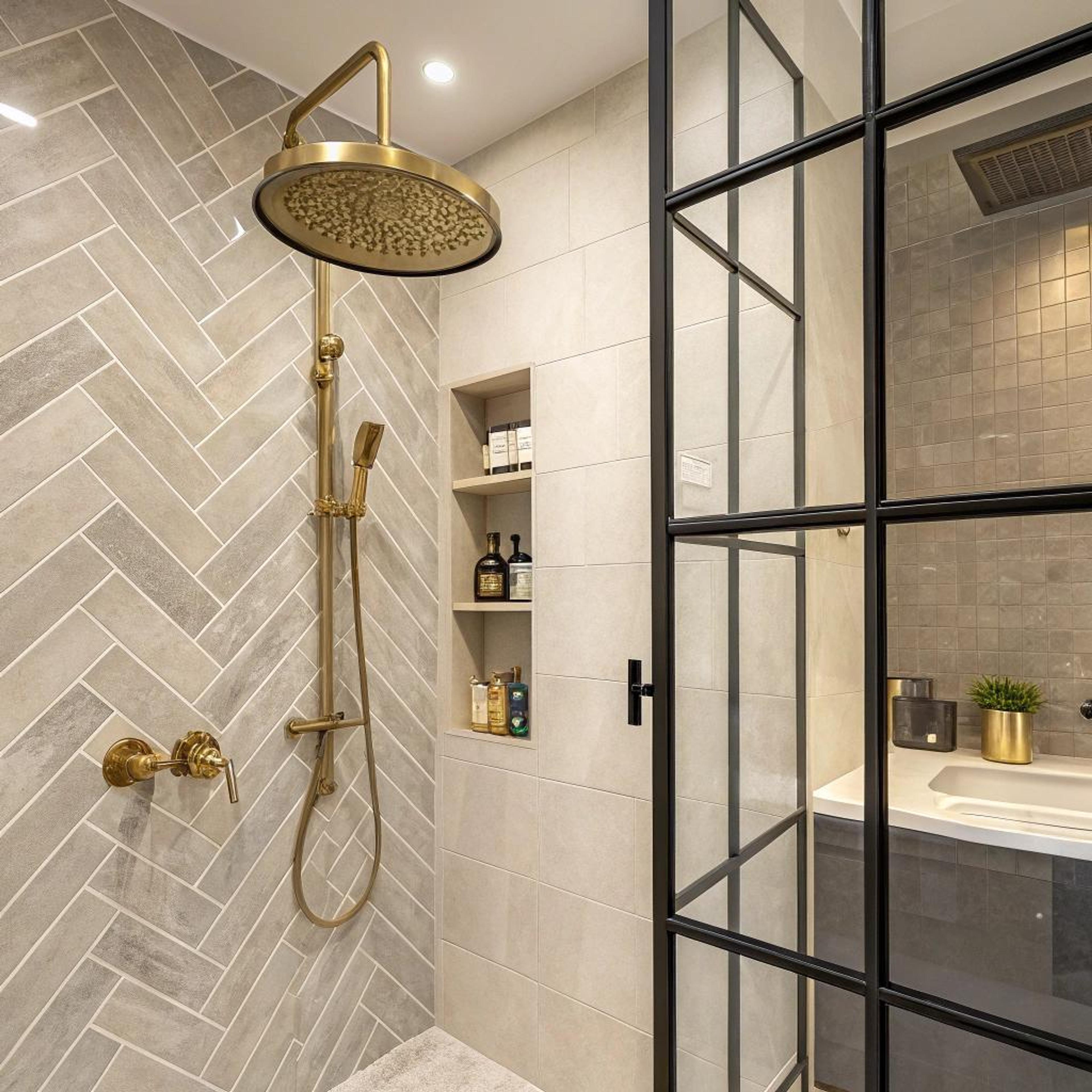 Gouden accenten in nis