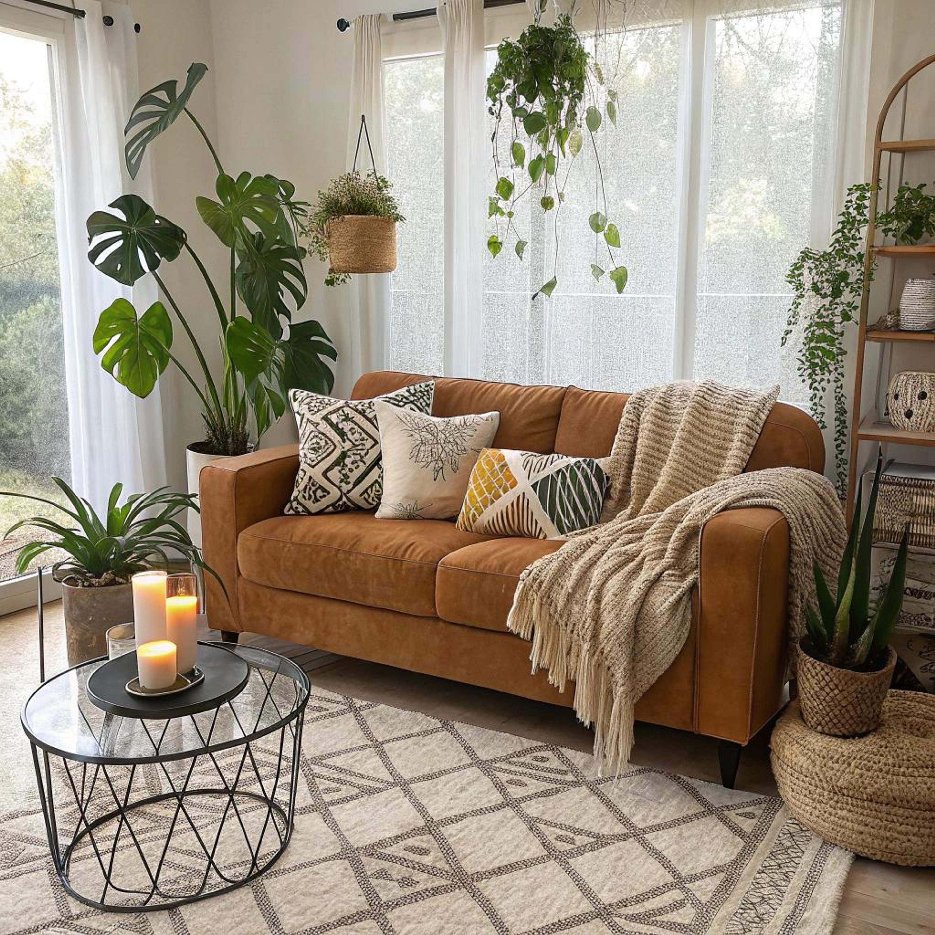 Geometrische prints en groentinten