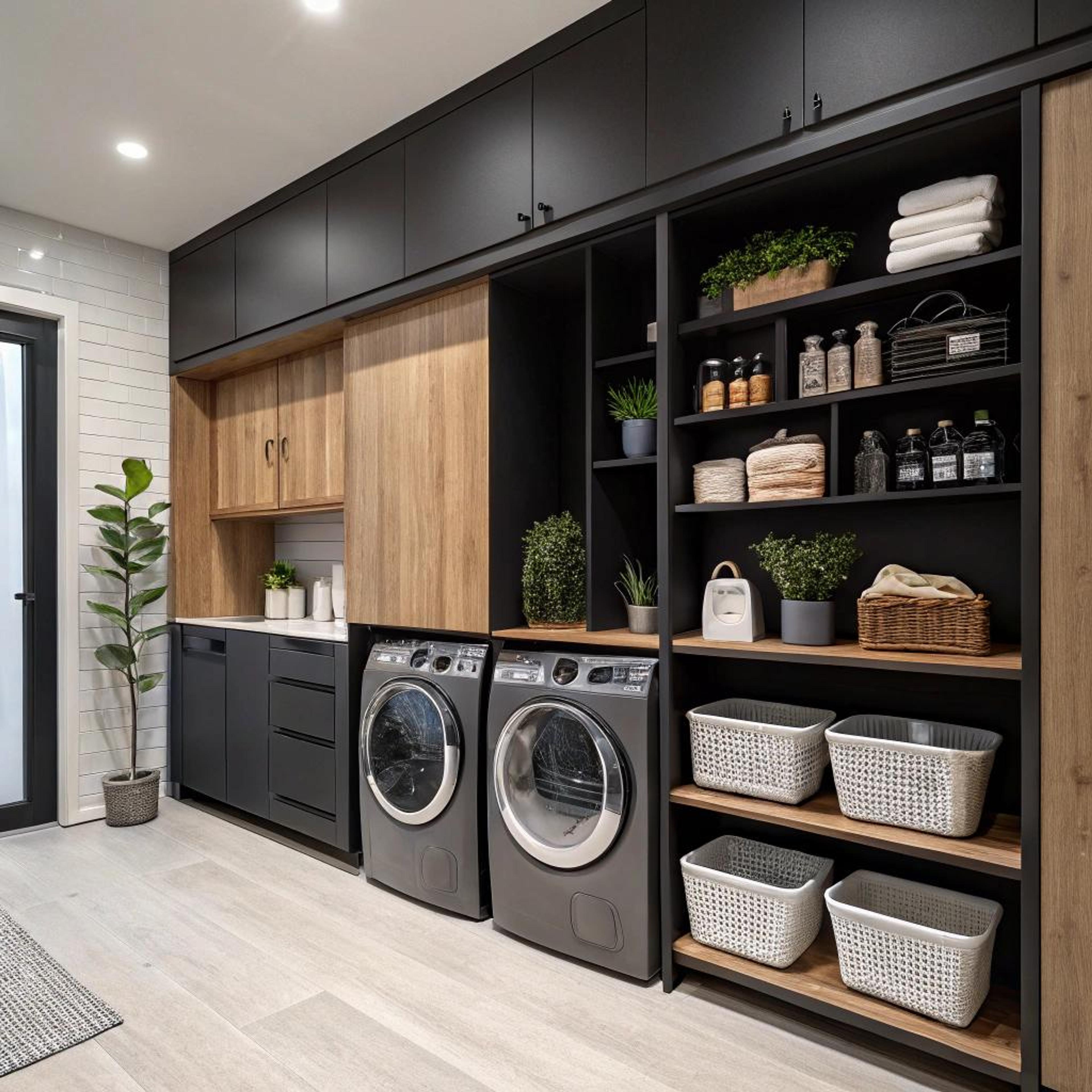 Open schappen en warme accenten
