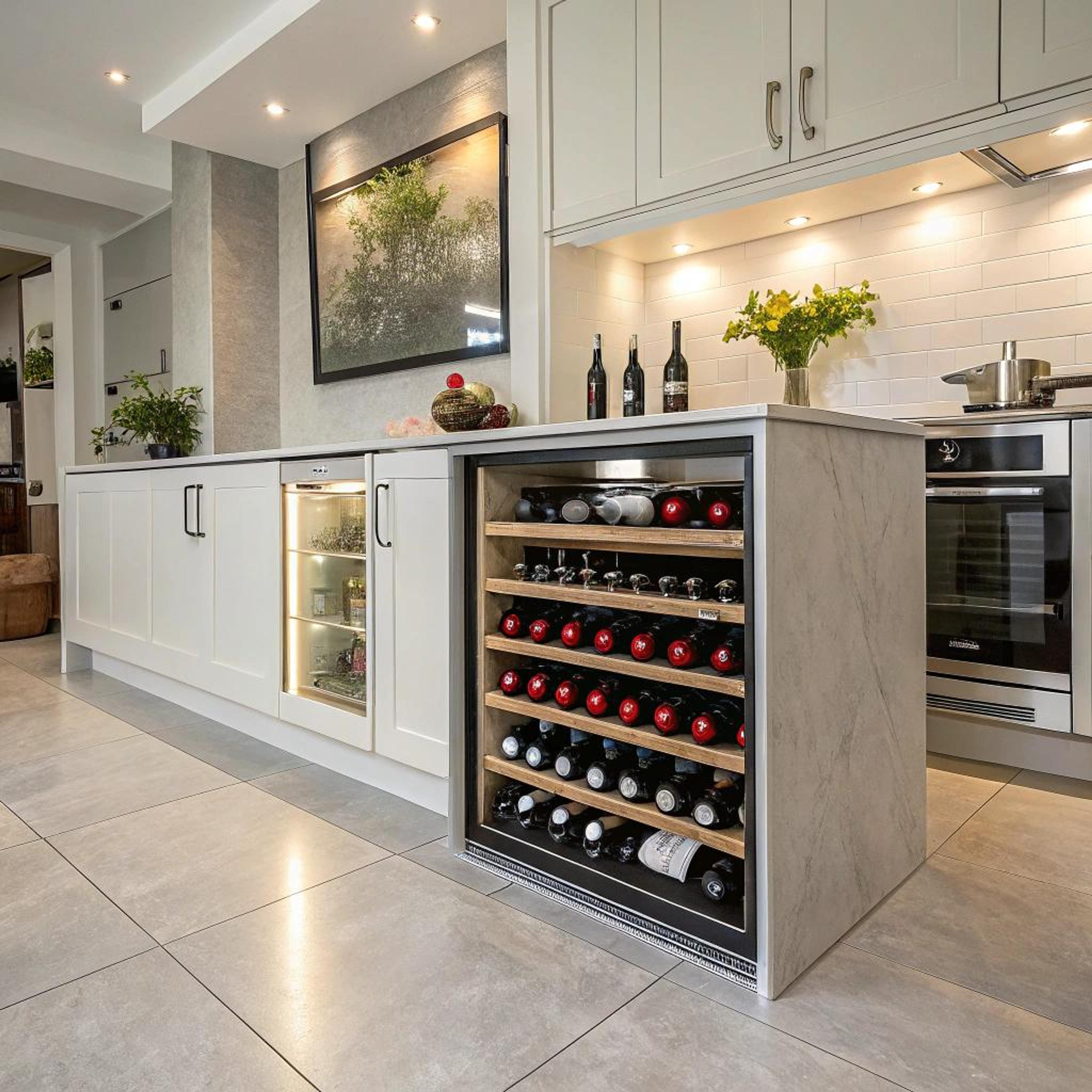Wijnkelder in wit design