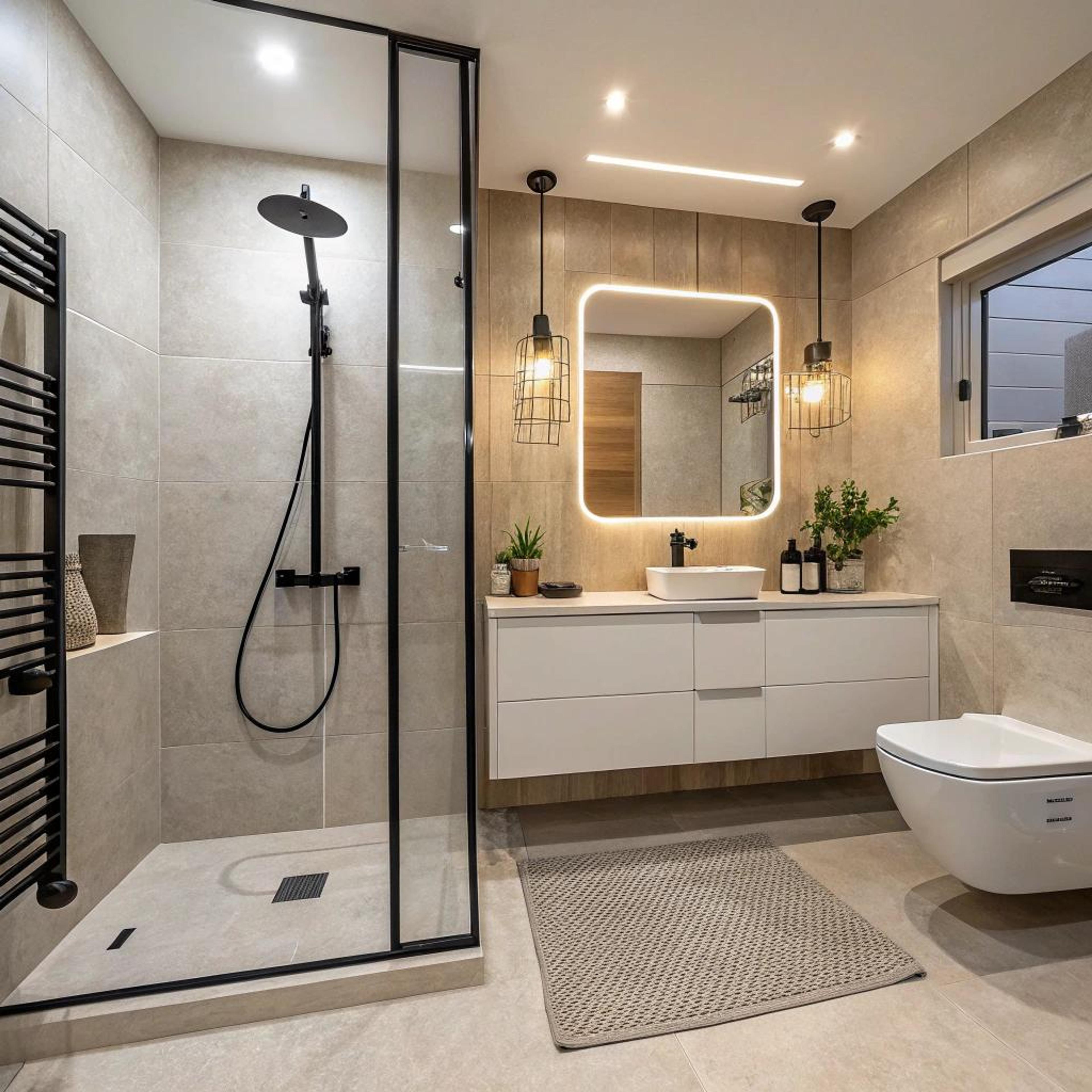 Neutrale tinten met zwarte details