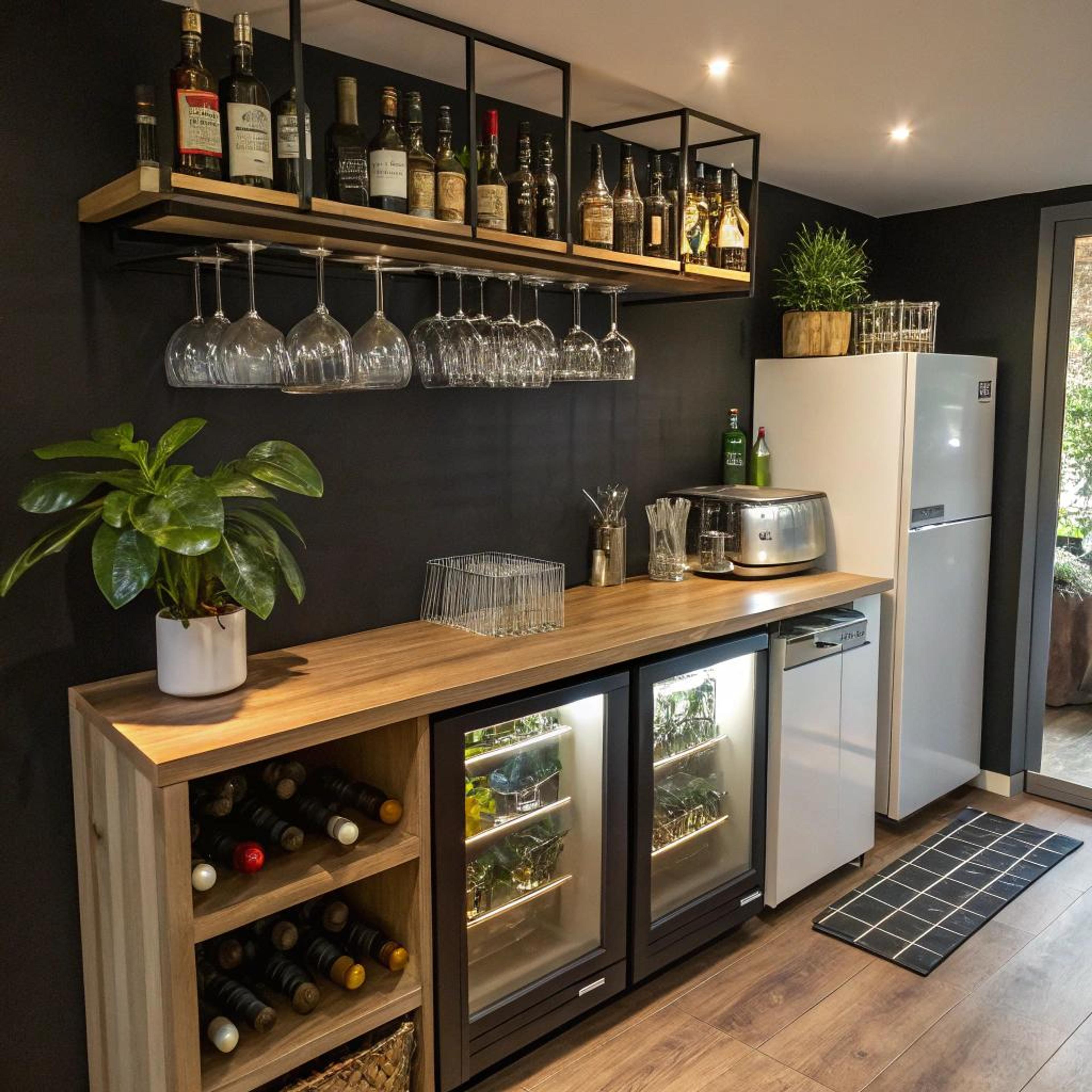 Strakke zwarte barwand