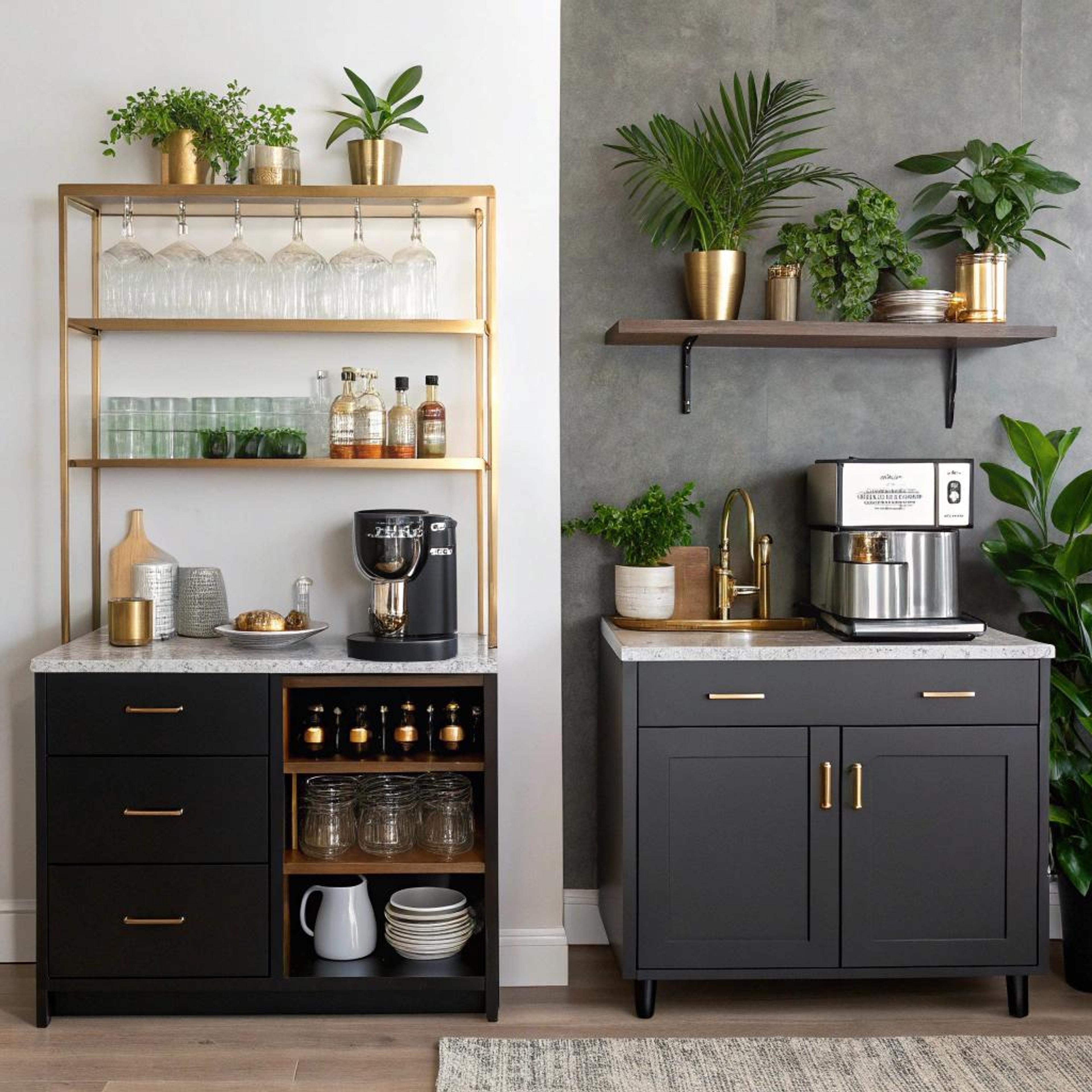 Gouden accenten en groencontrast