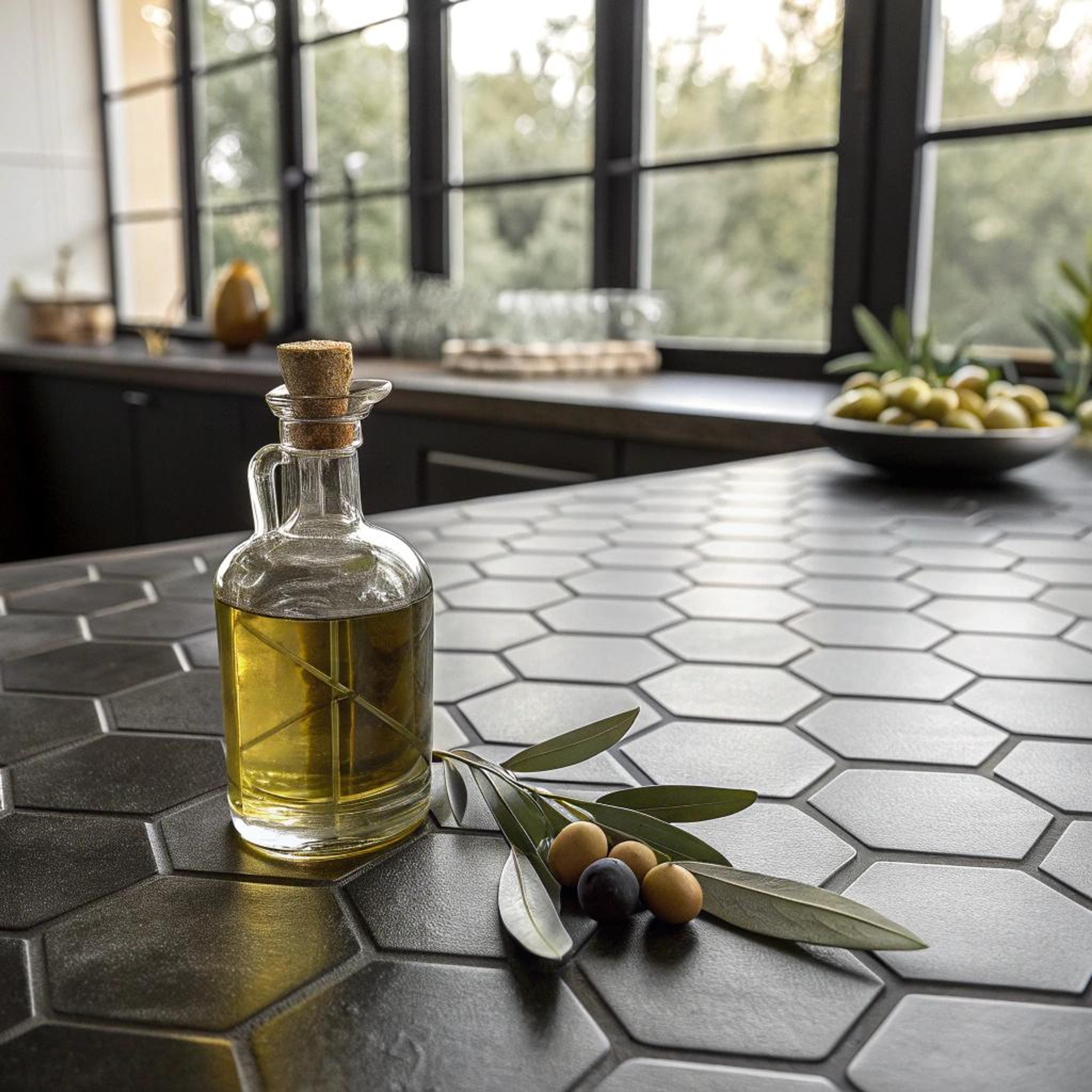 Mediterrane sfeer op hexagons