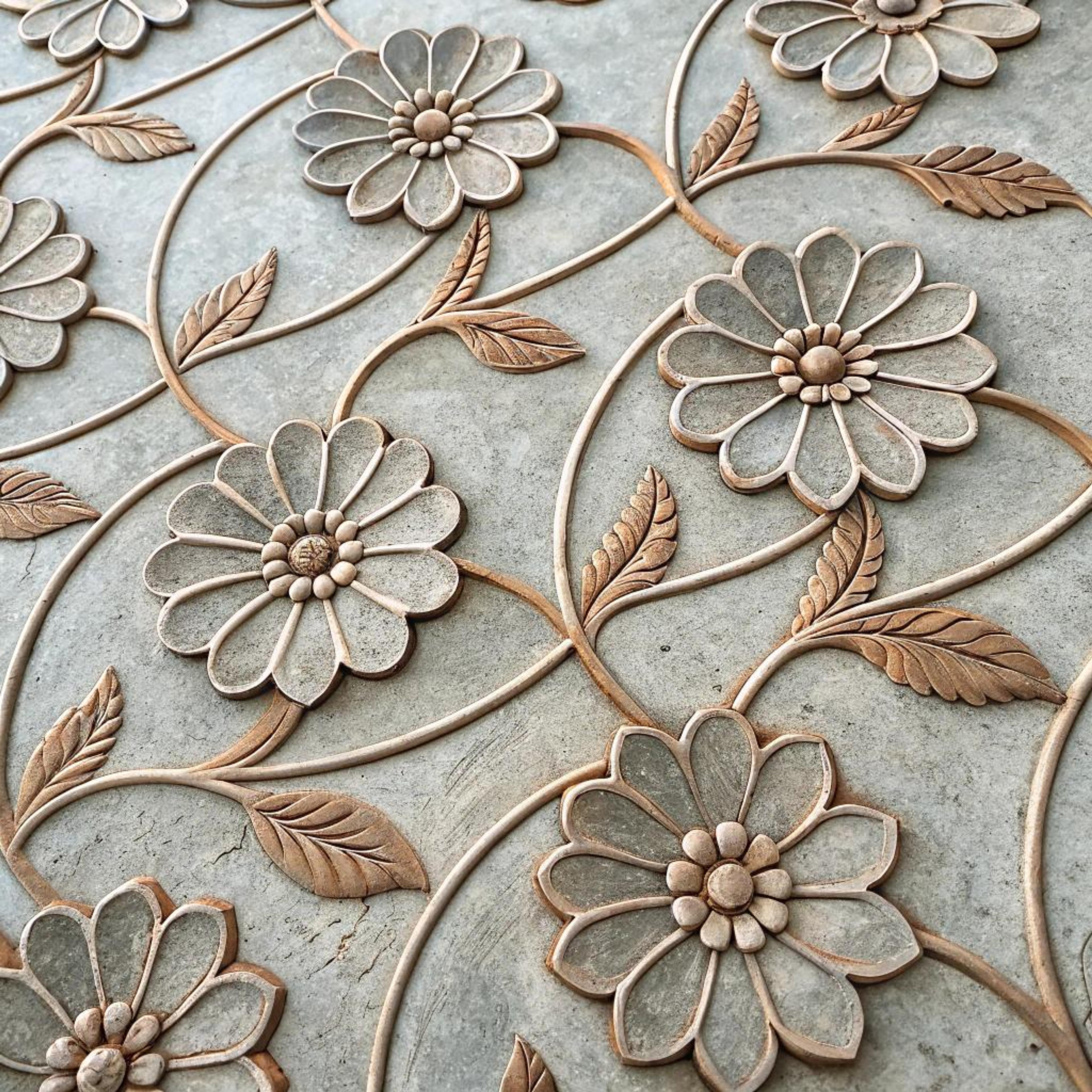 Sierlijke floral op Tadelakt