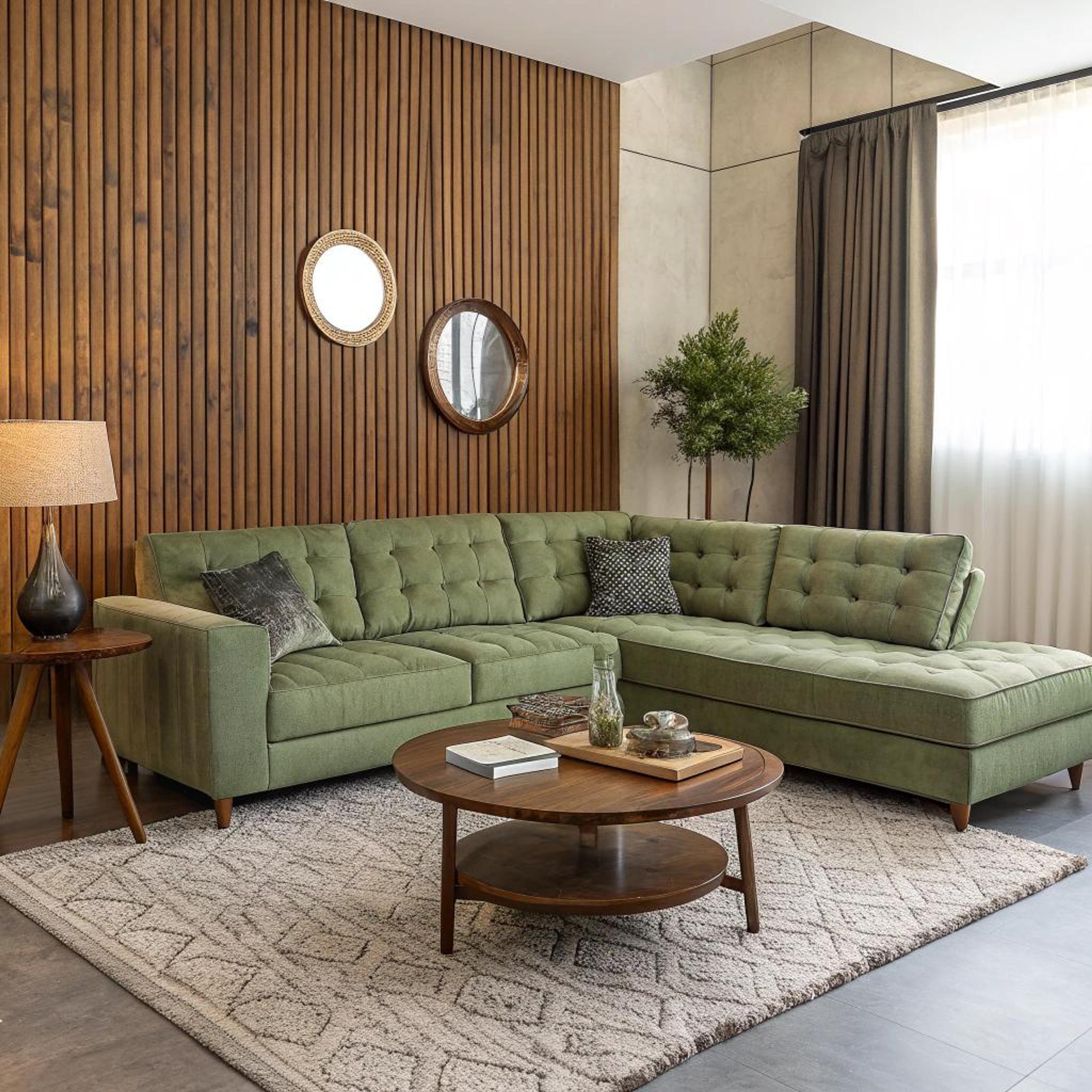 Groene blikvanger met spiegels