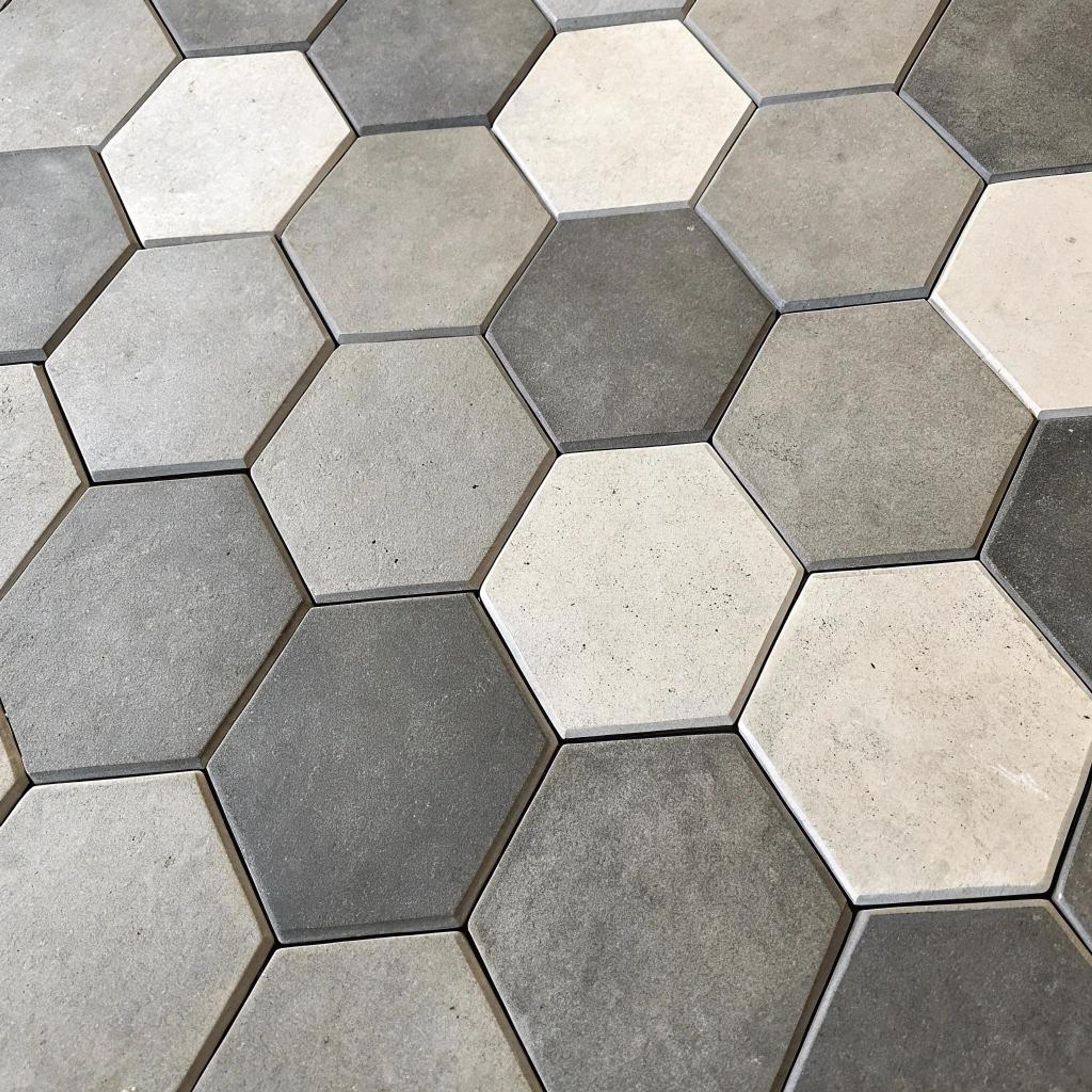 Diepte door hexagon tegels