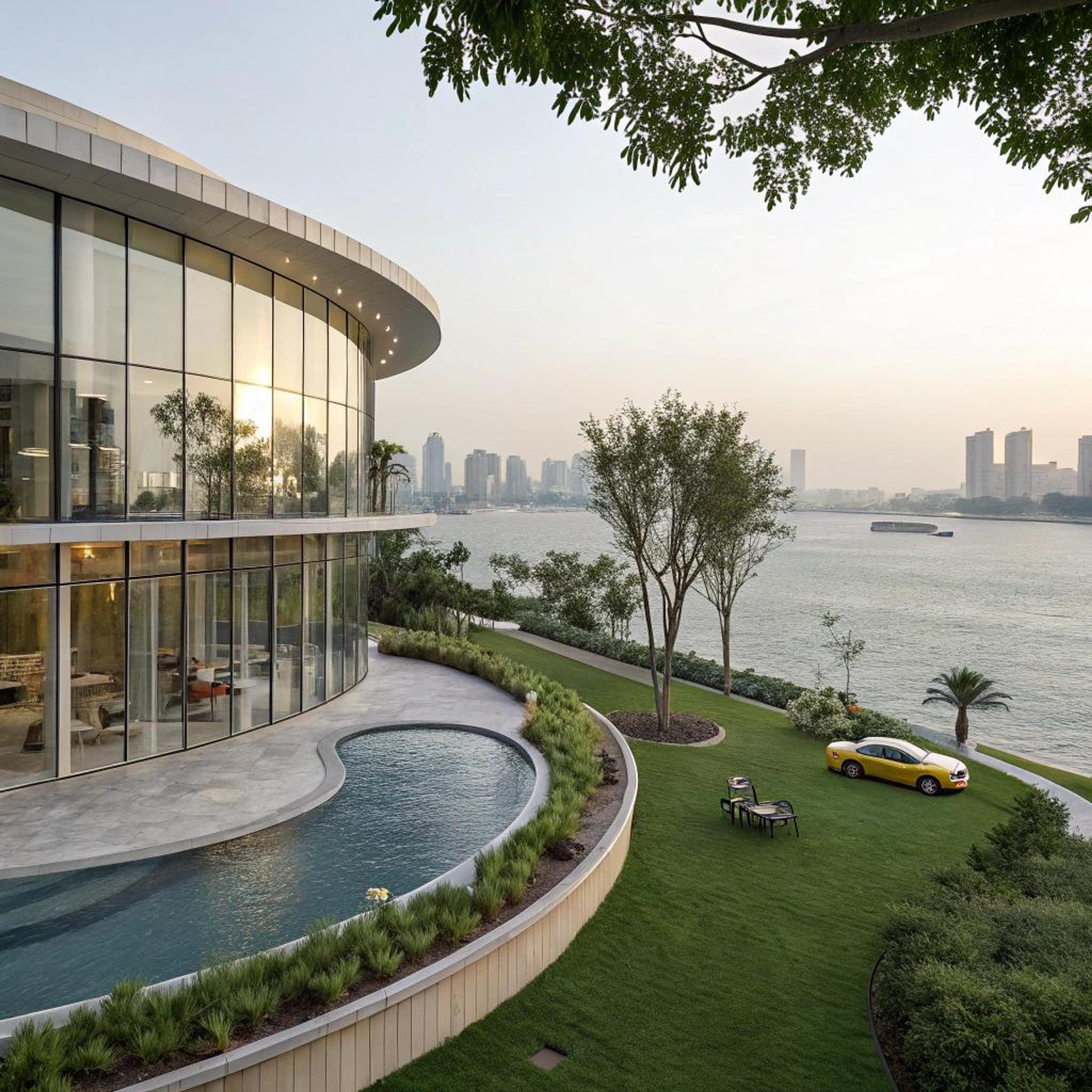 Gebogen gevels voor zachtheid