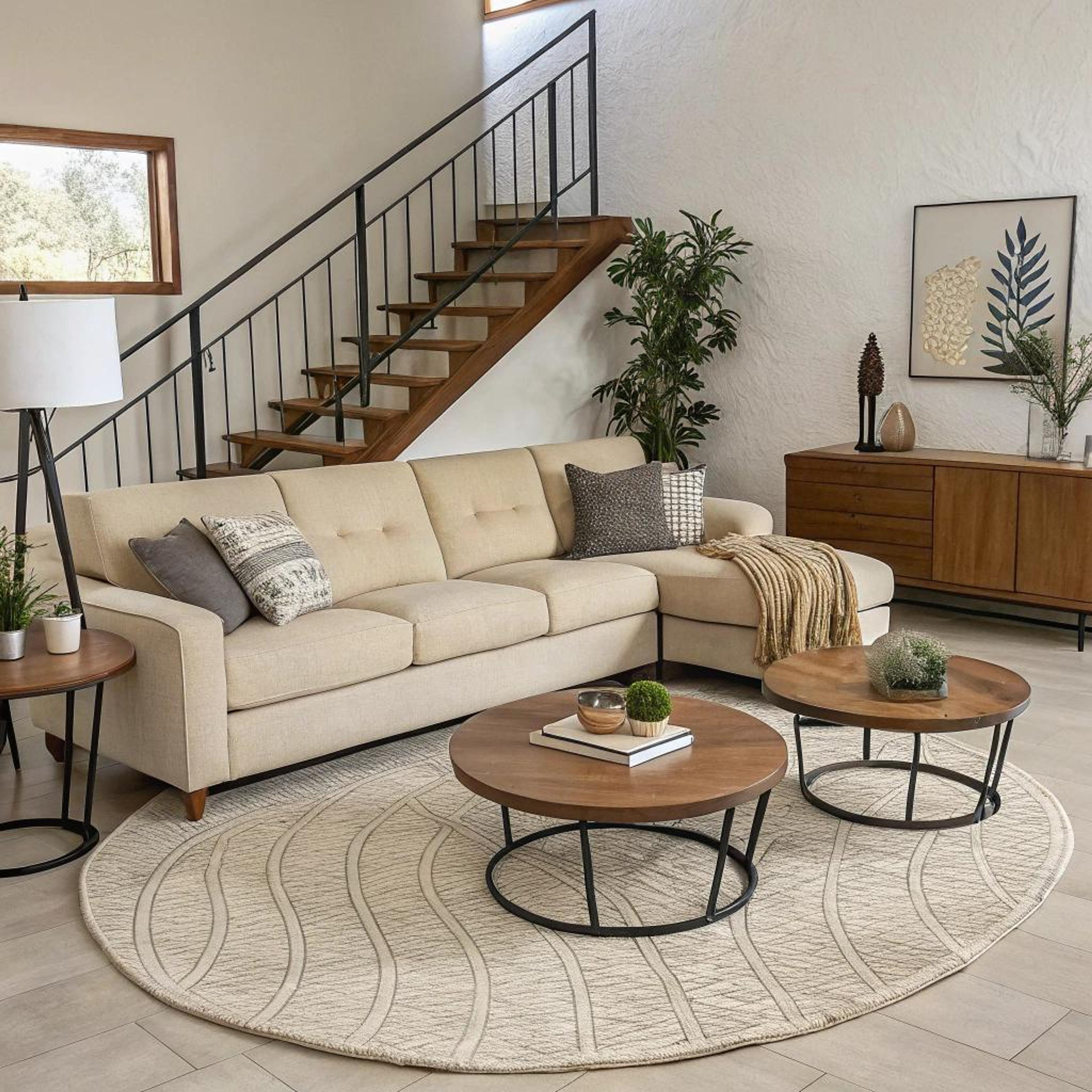 Industriële trap als contrast