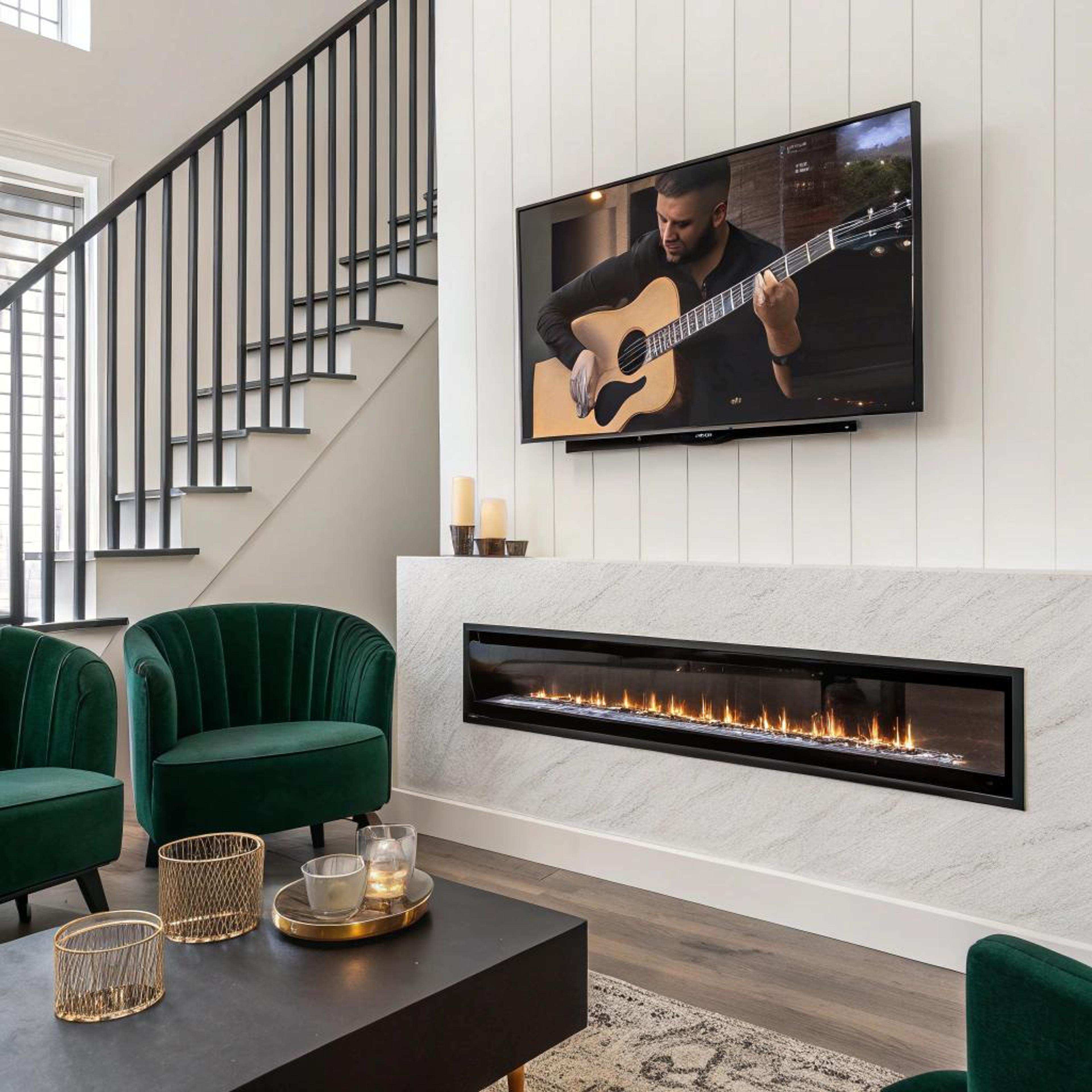 Diepgroene luxe rond mediawand