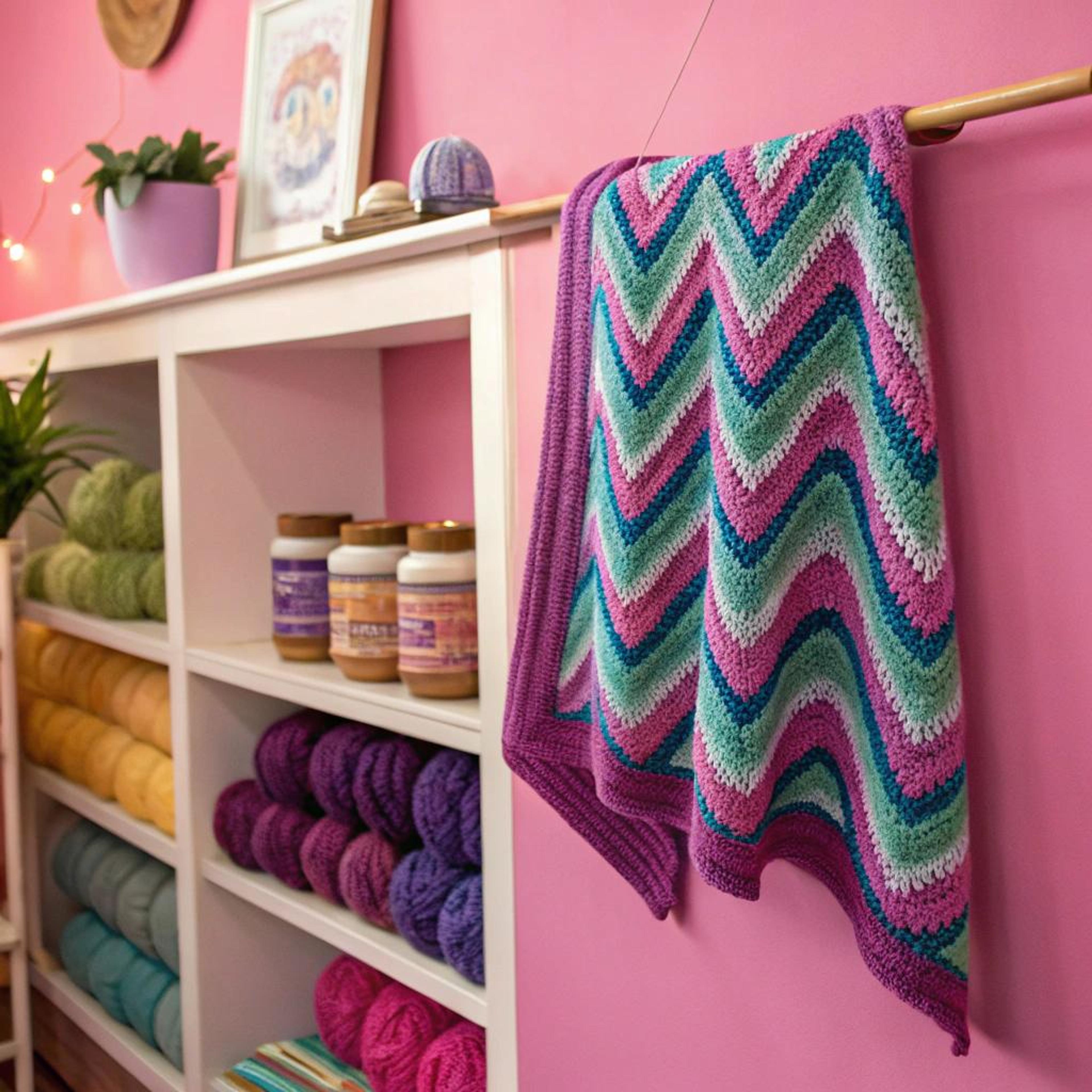 Speels chevronkleed in kleur