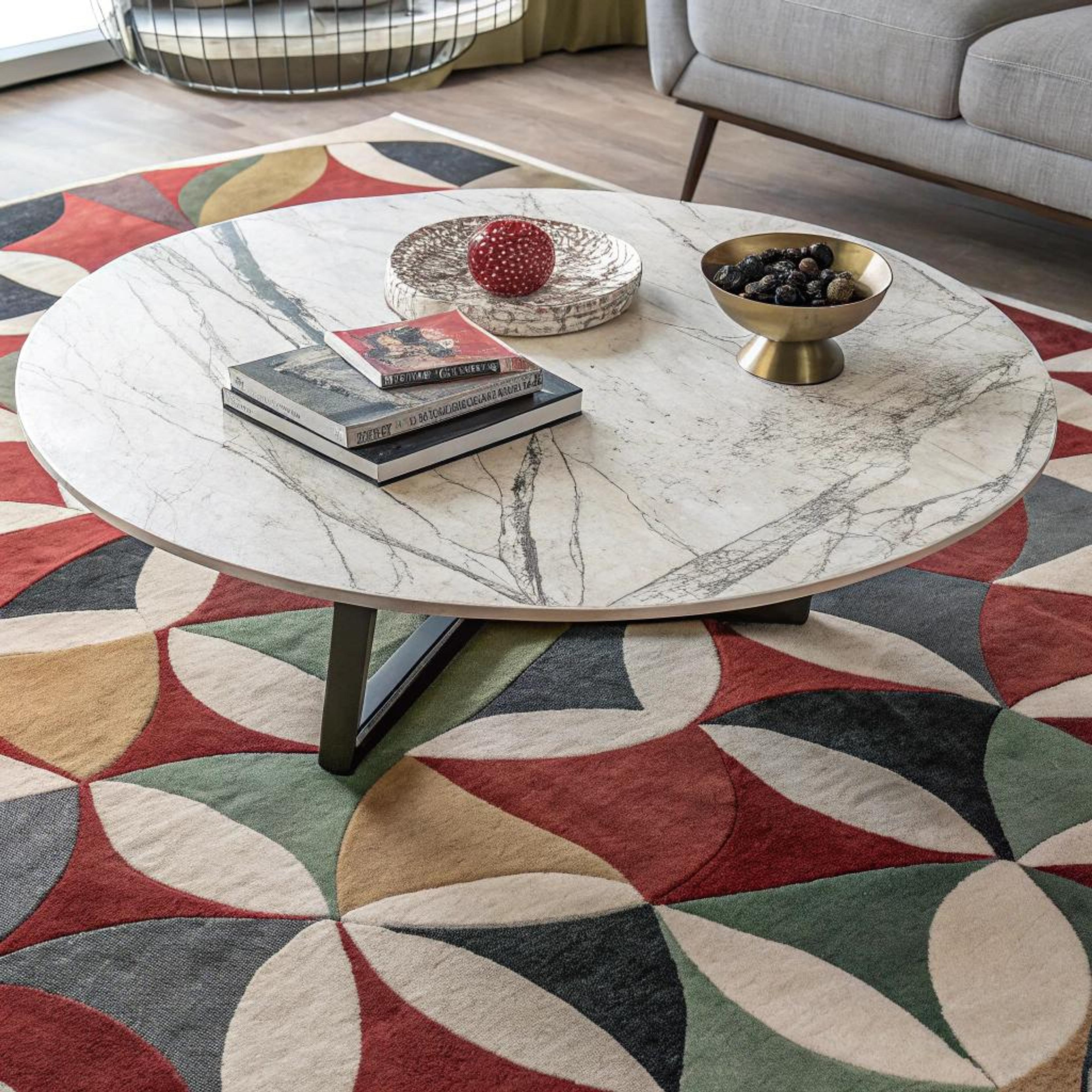 Vloerkleed layering met aardetinten