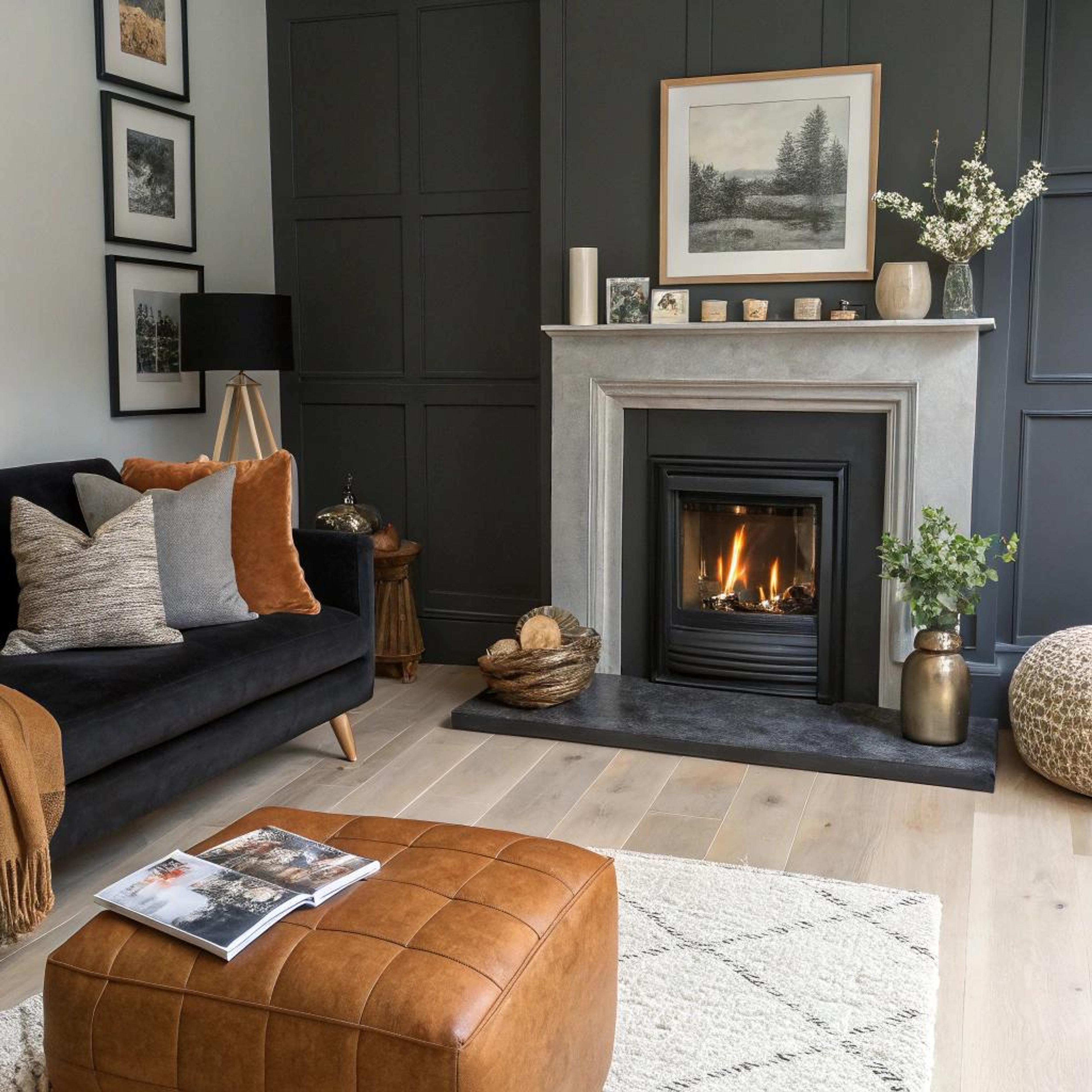 Texturenmix bij doorkijkhaard