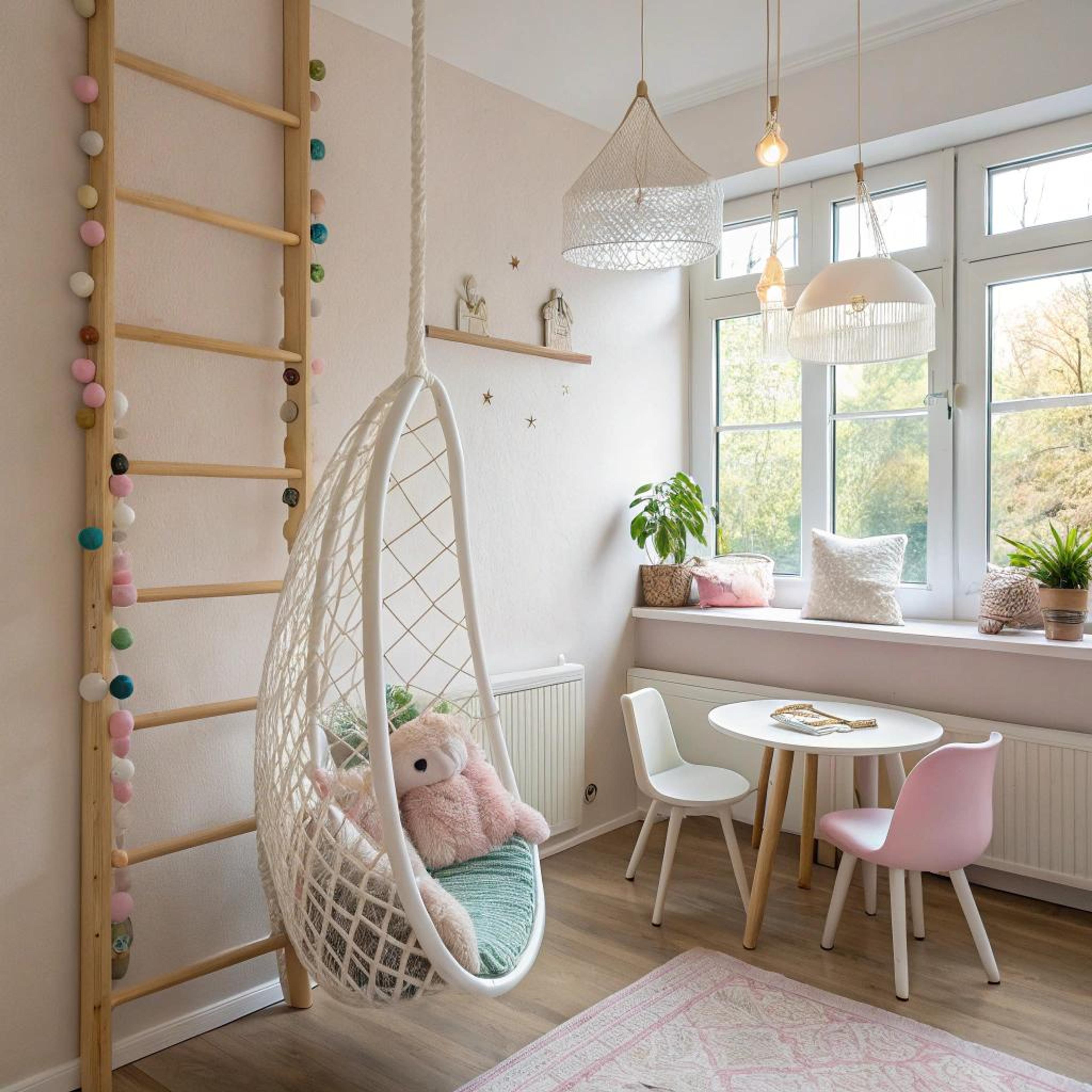 Hangstoel met klimpanelen