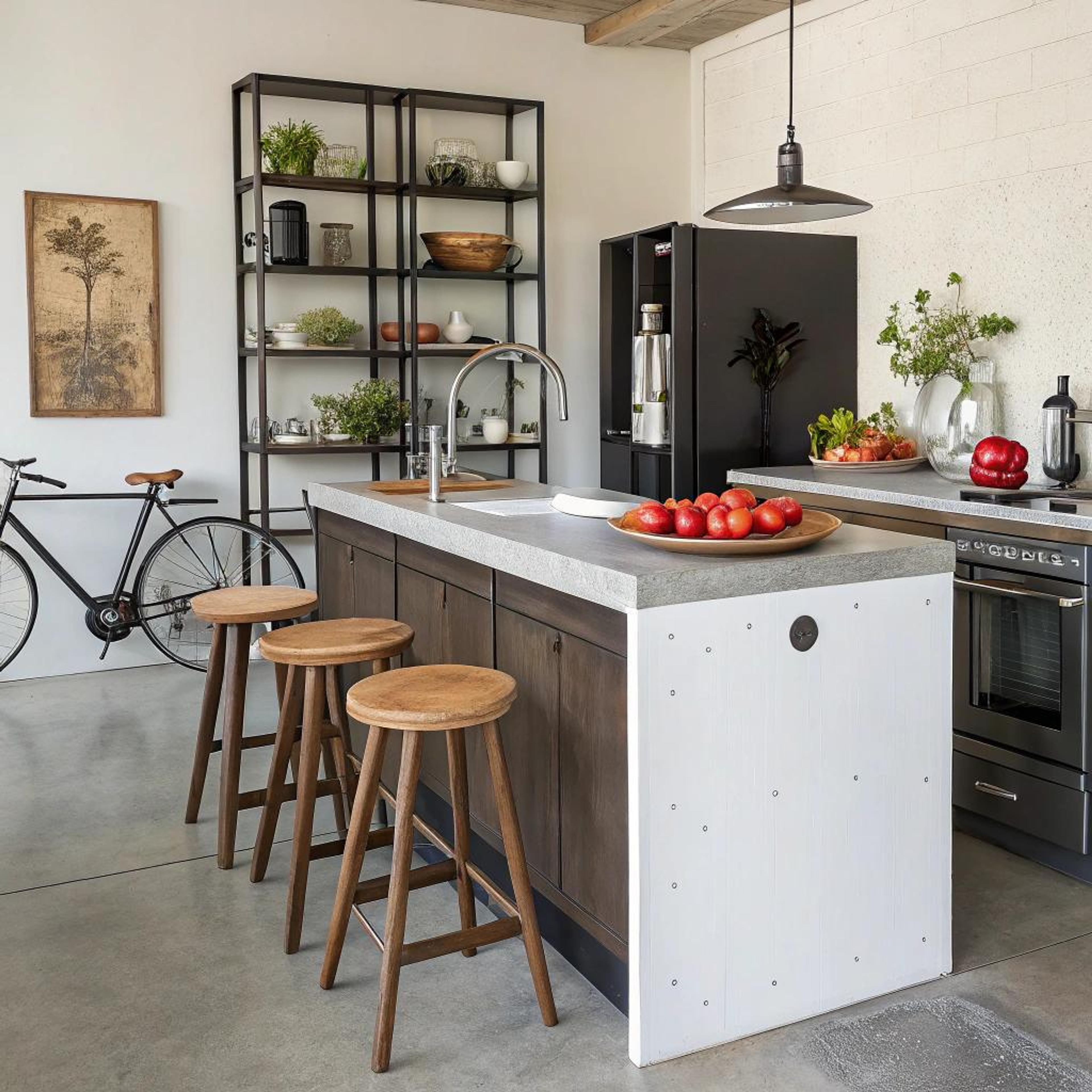 Open kasten met aardse accenten