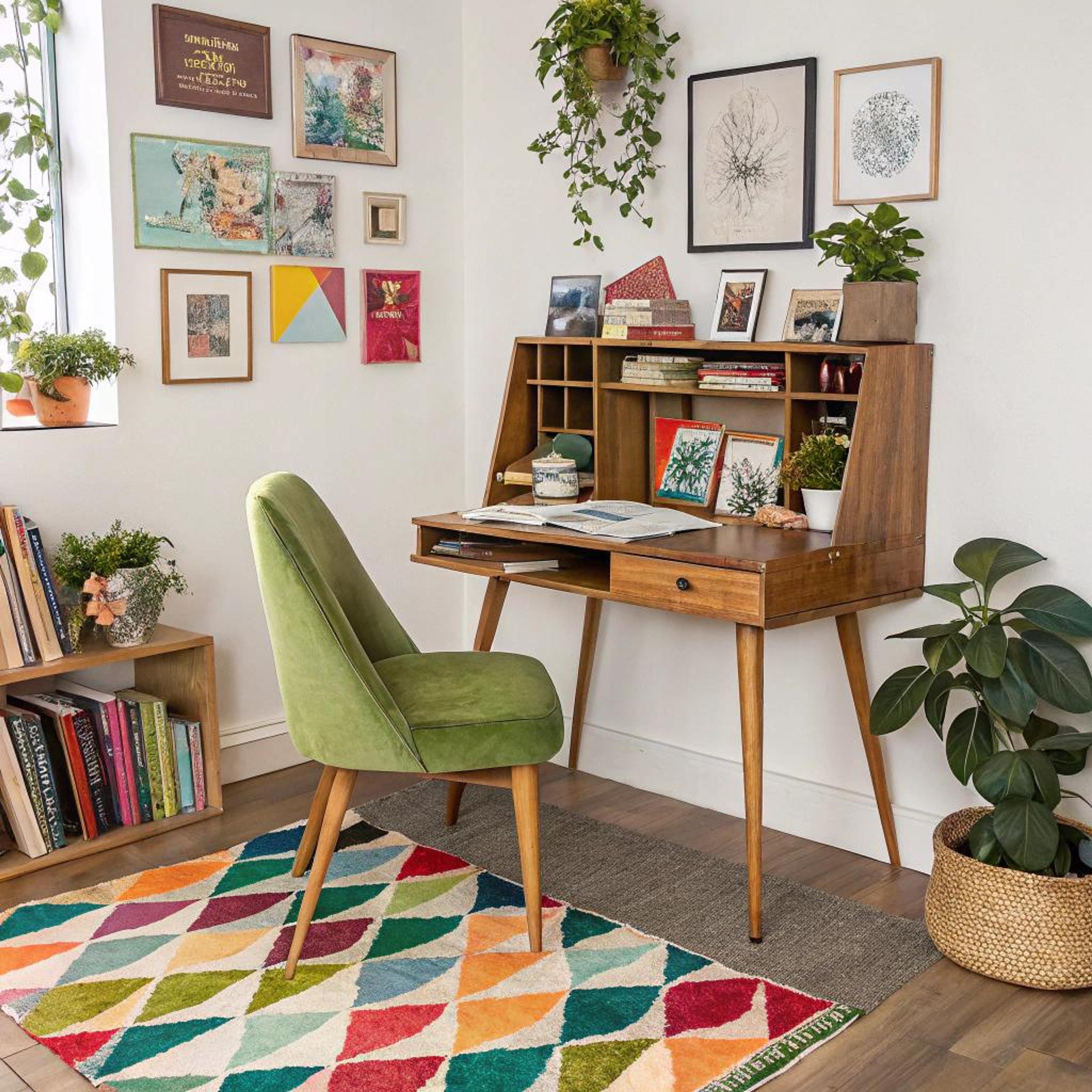 Groen fluweel voor kleuraccent