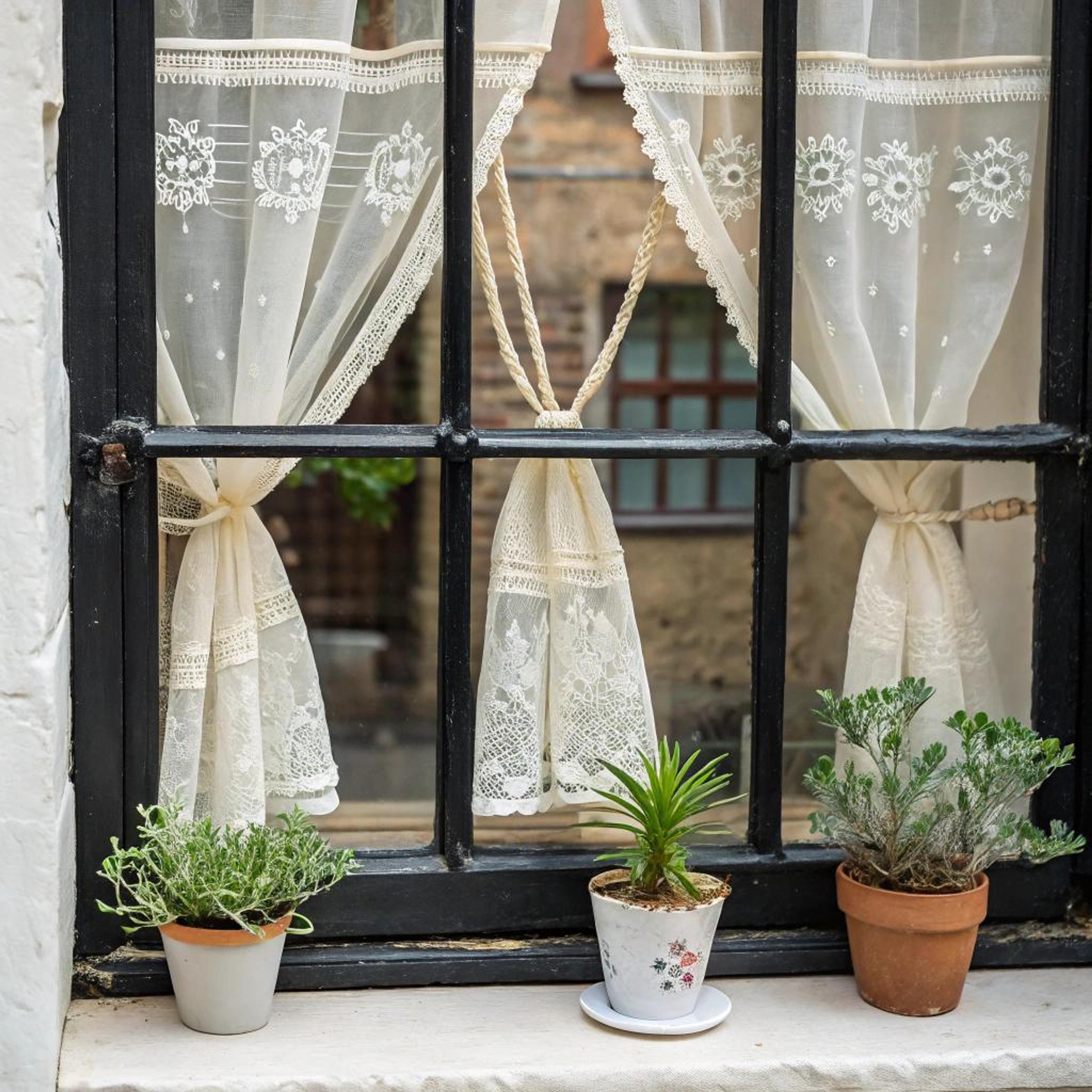 Vintage charme met cafe gordijnen