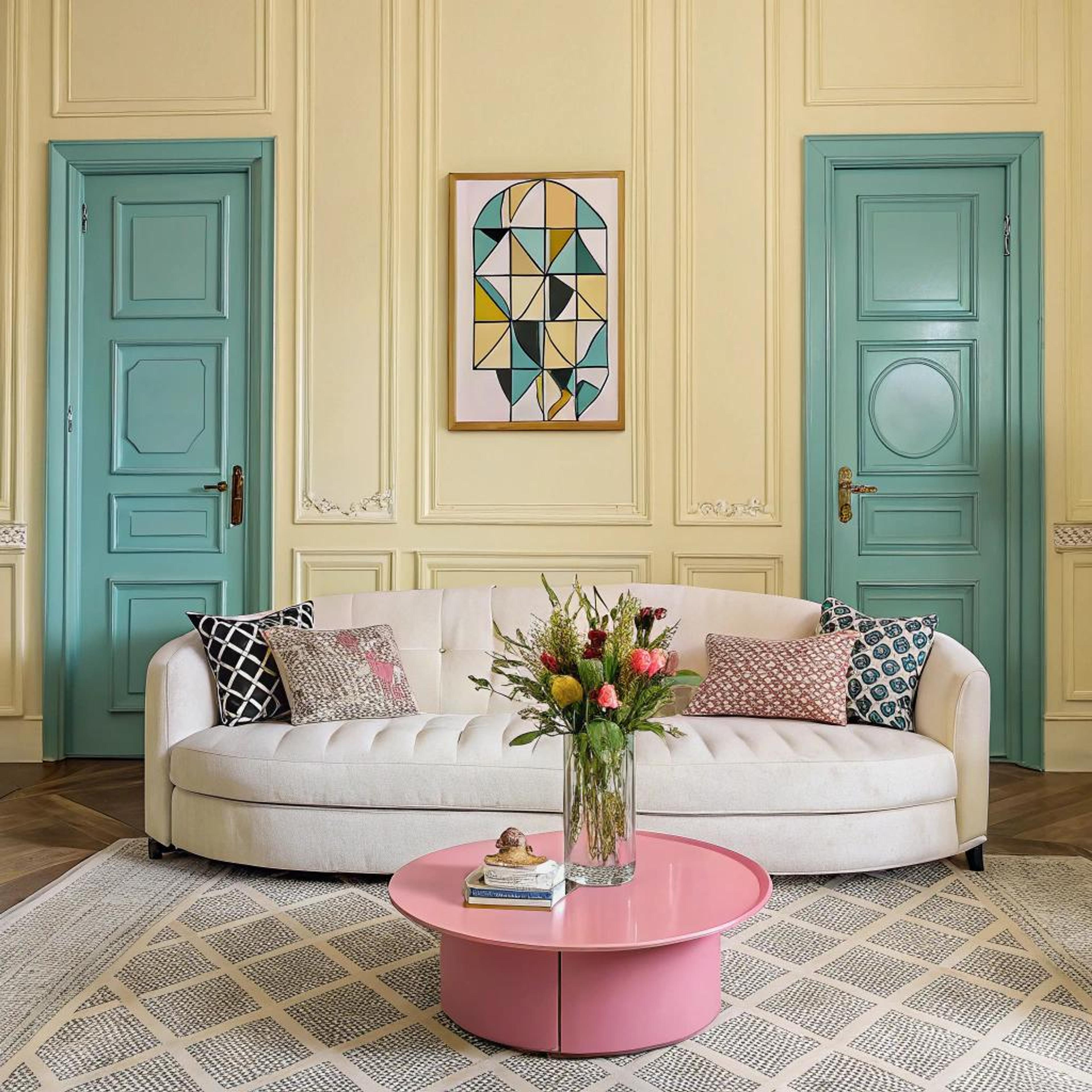 Pasteldeuren naast sierlijsten