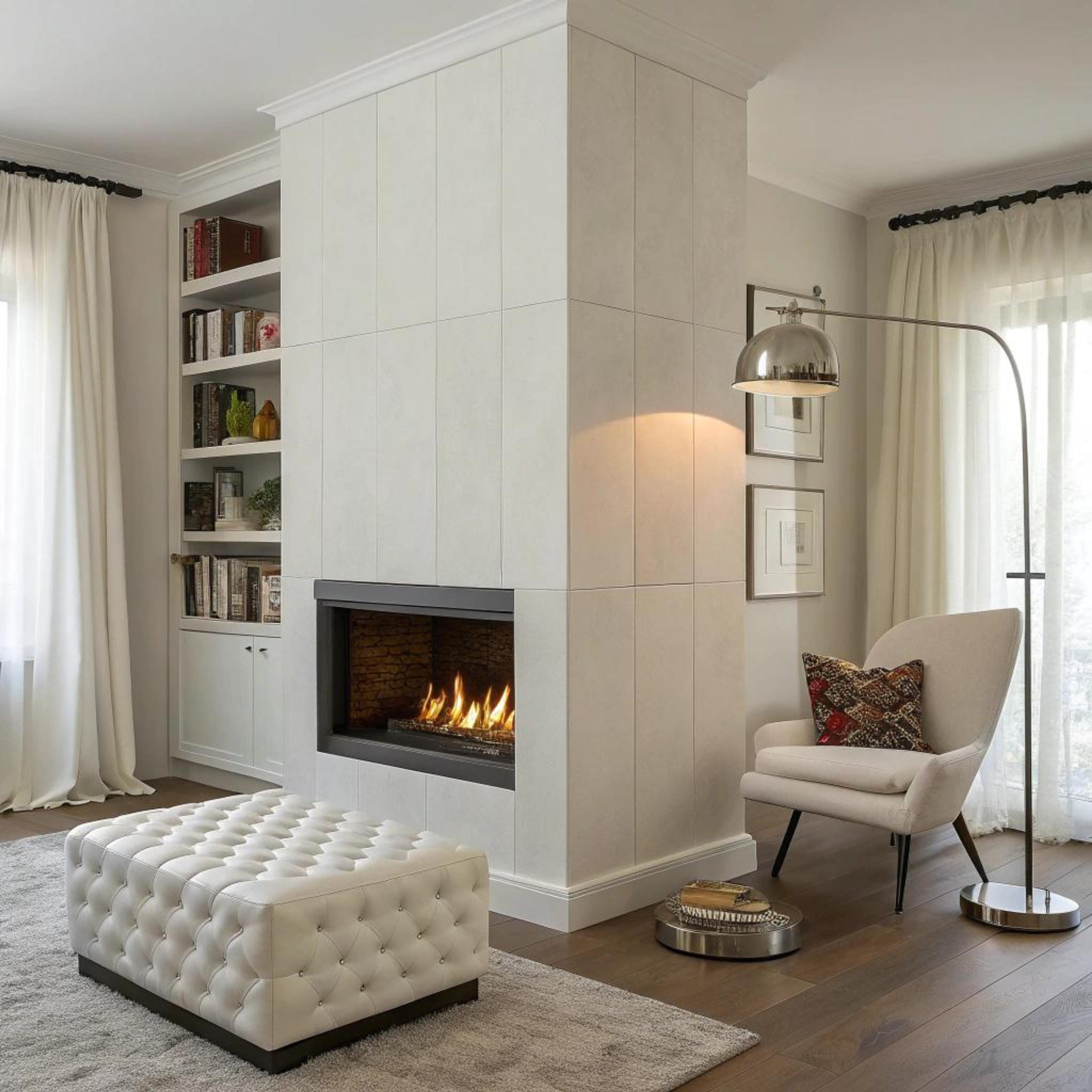 Doorkijkhaard voor serene indeling