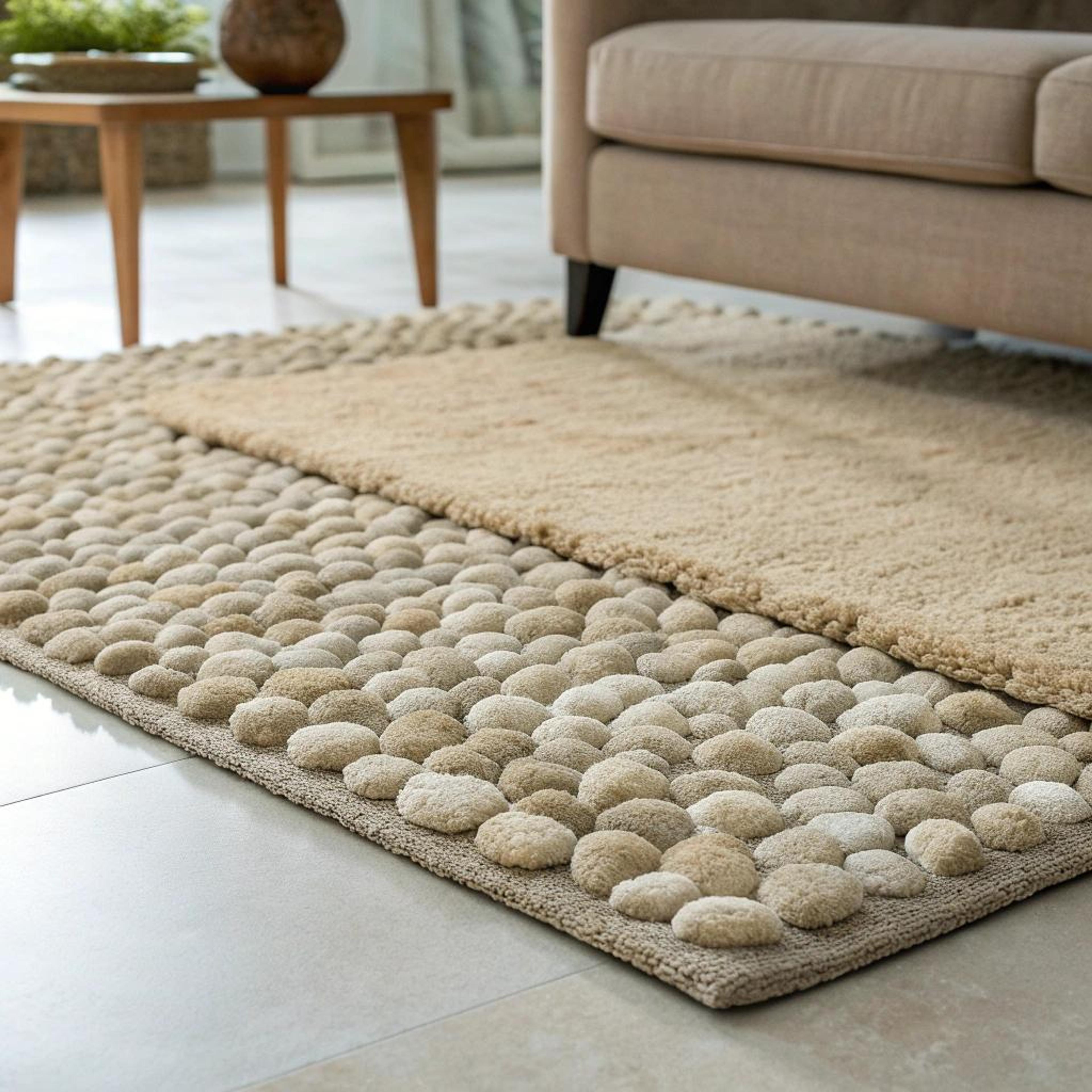 Textuurvloerkleed voor diepte