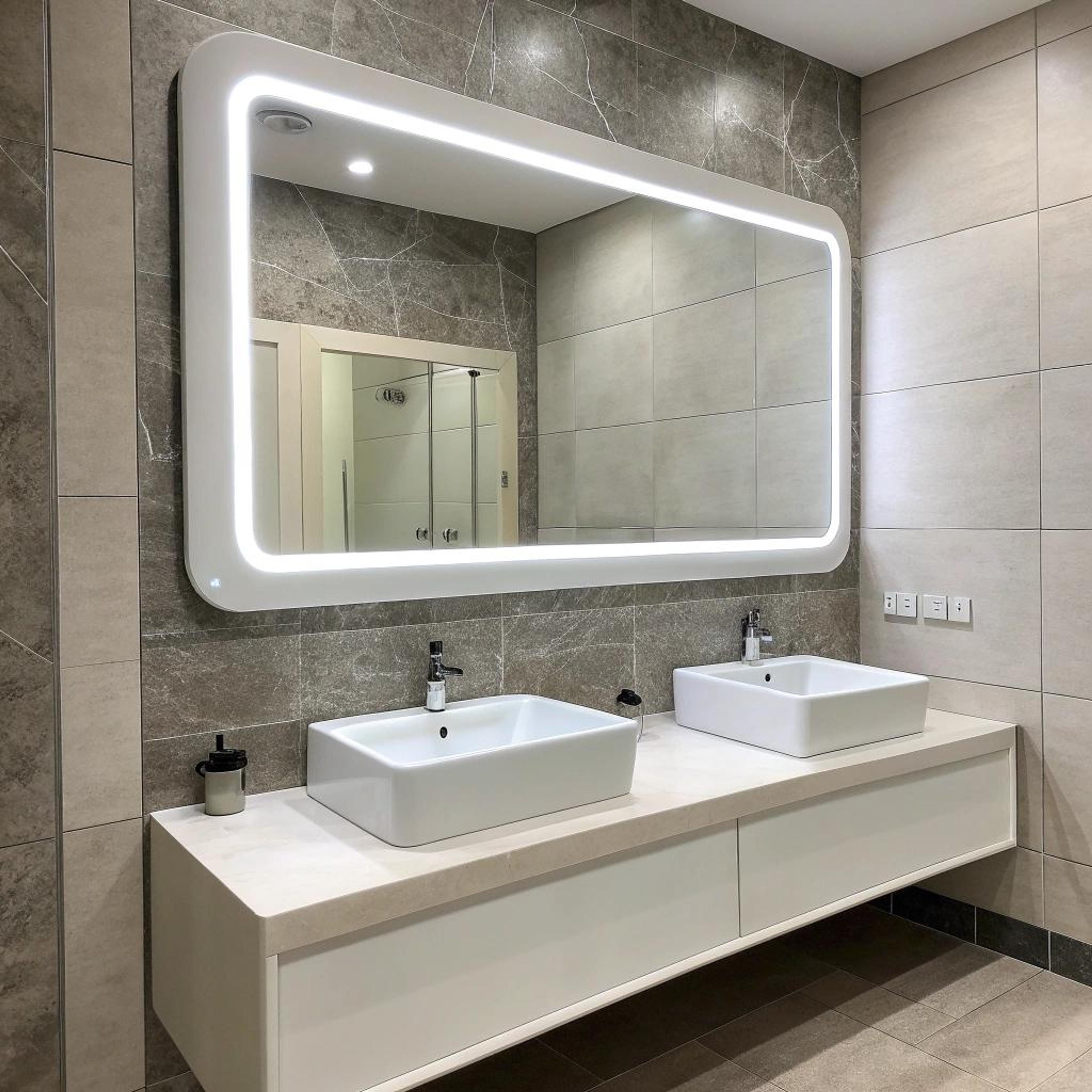 Neutrale luxe met royale spiegel