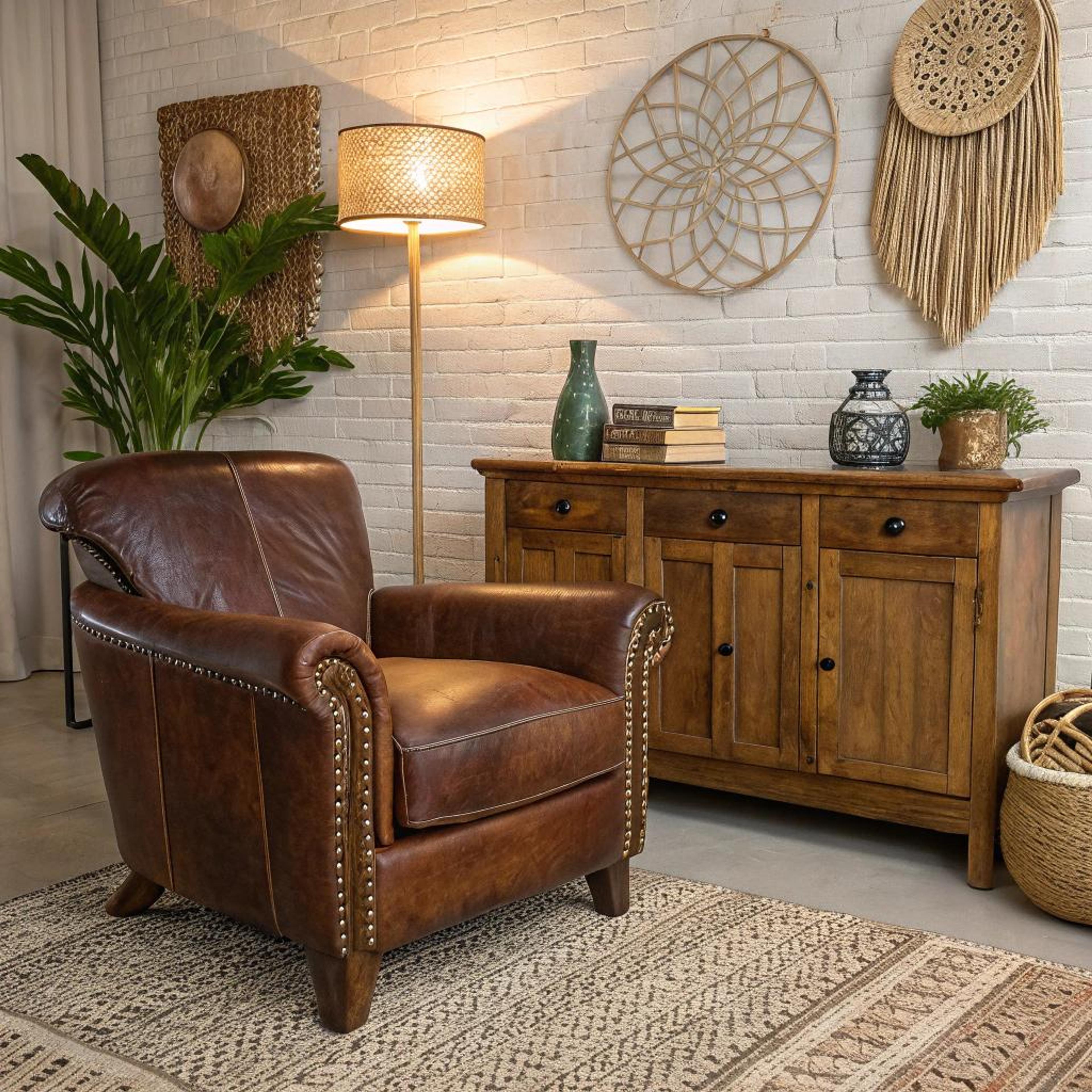 Stoere oorfauteuil als blikvanger
