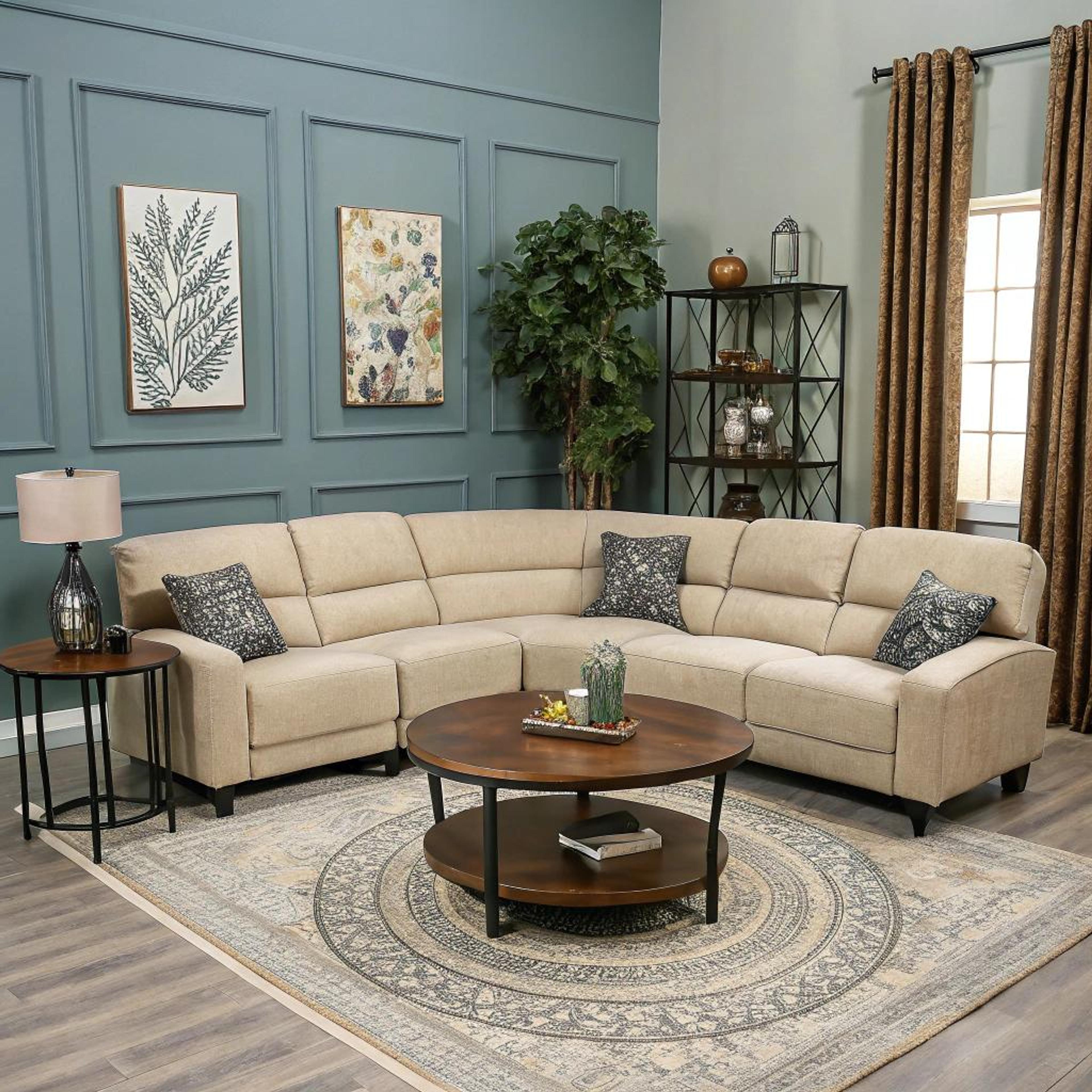 Brooklyn blue met botanische accenten