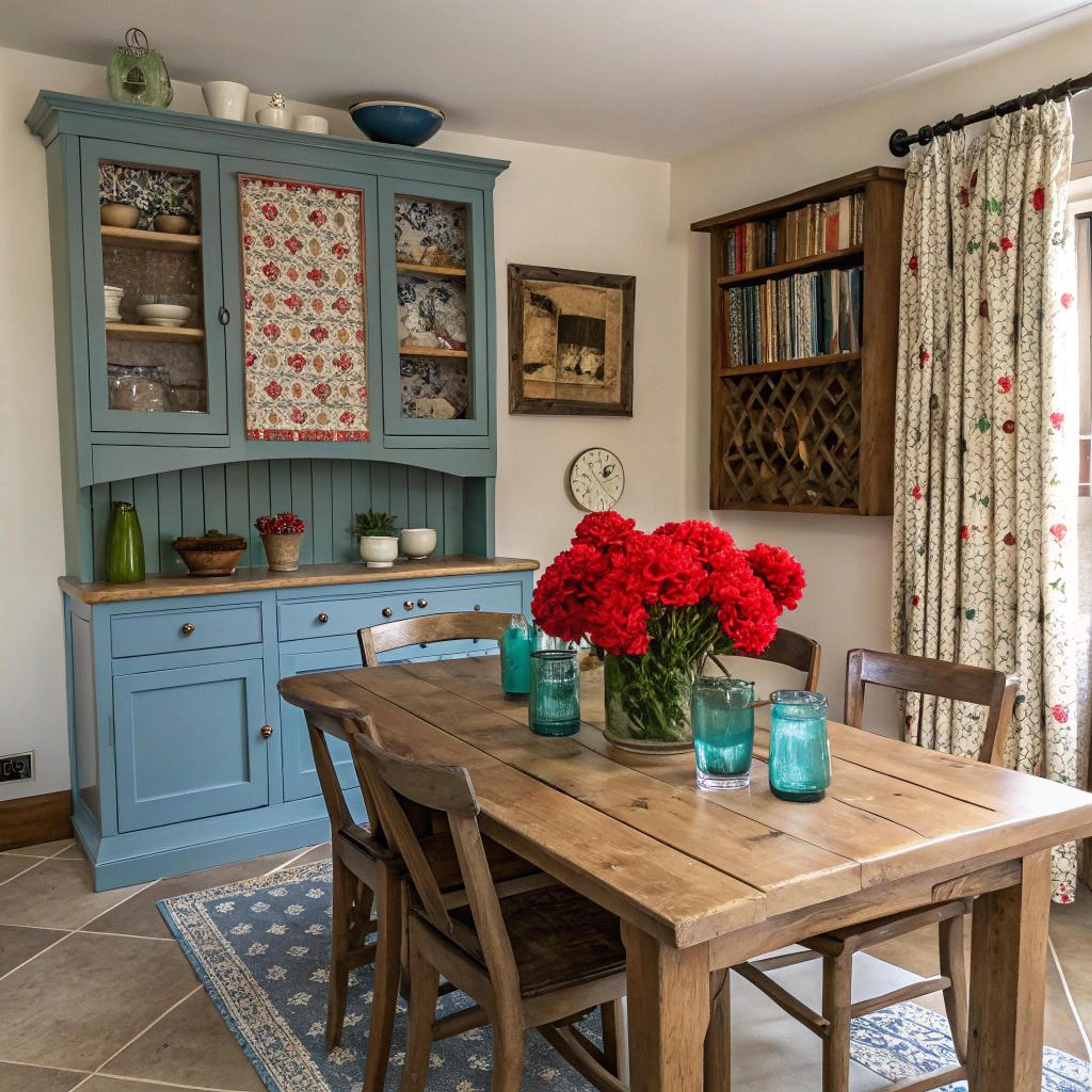 Rode bloemen als blikvanger