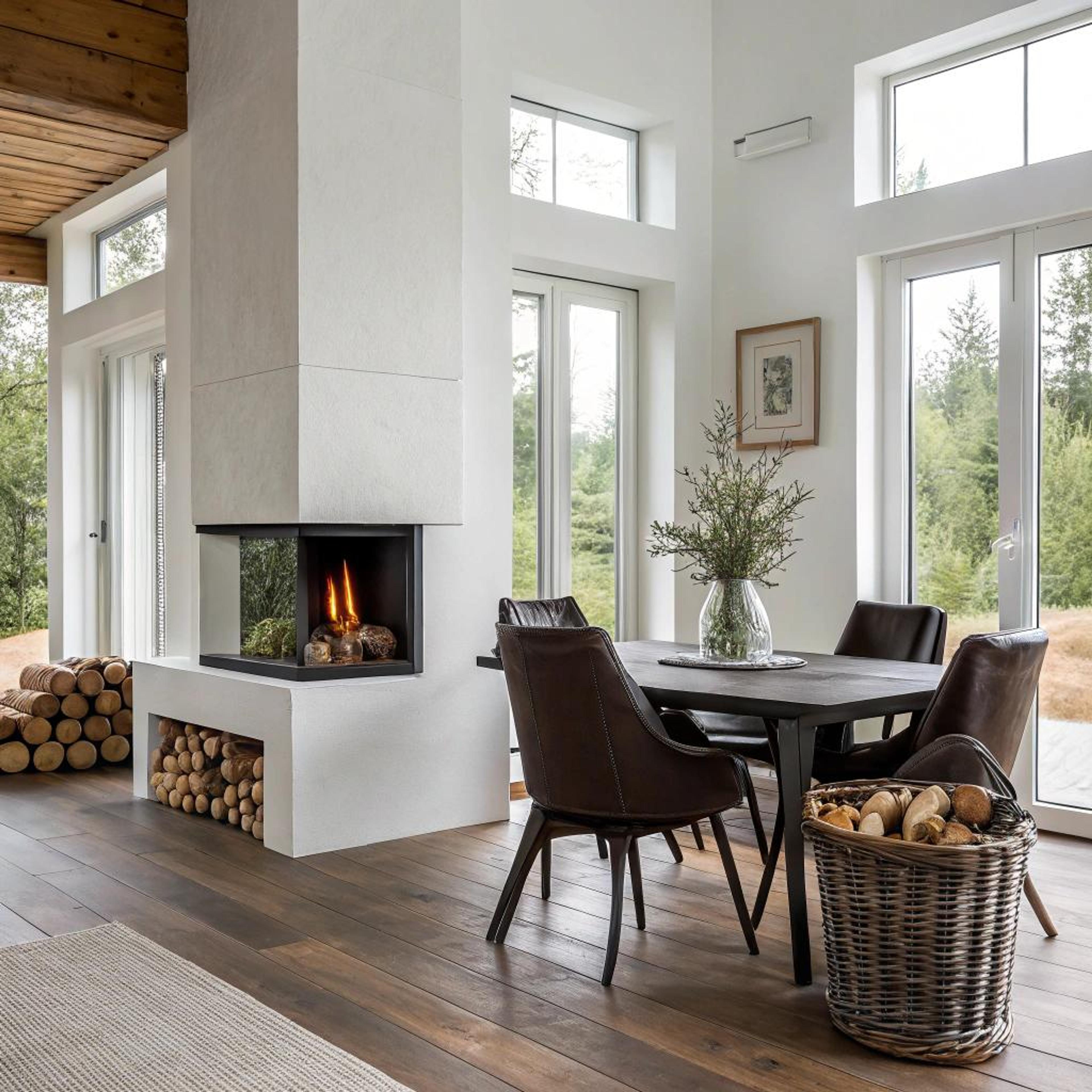 Sfeervol dineren bij doorkijkhaard