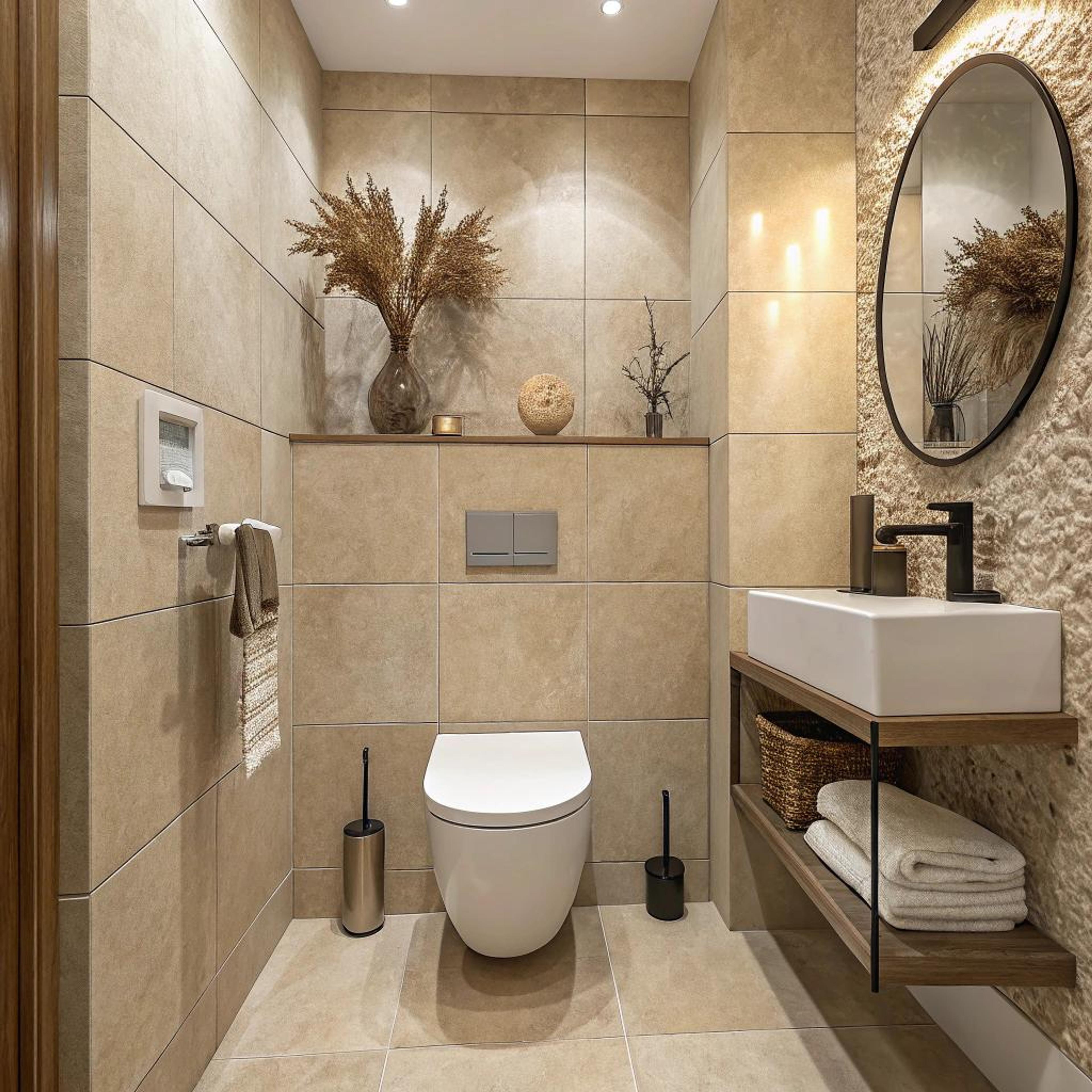 Natuurlijke tinten in de nis