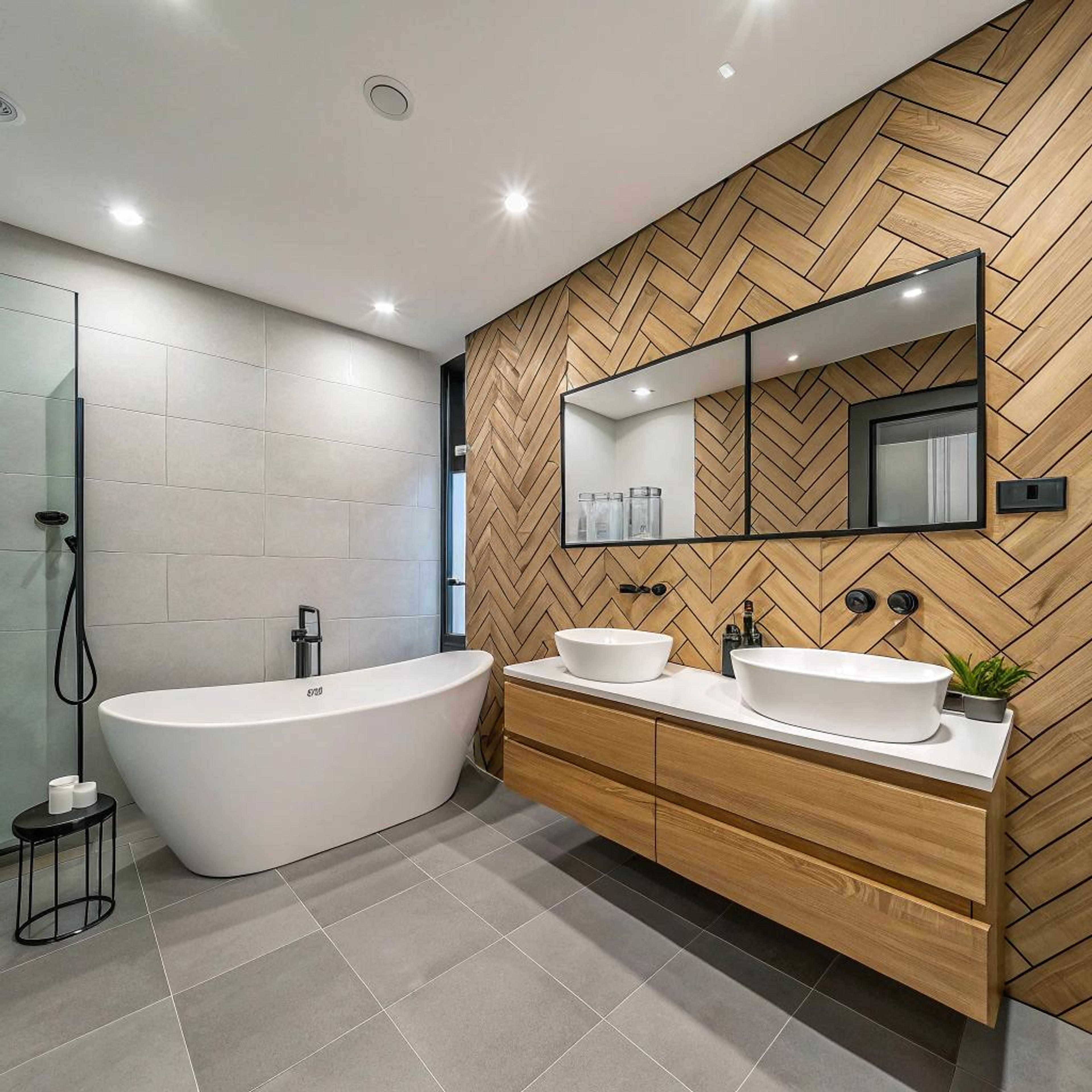 Warme sfeer met houtpatroon