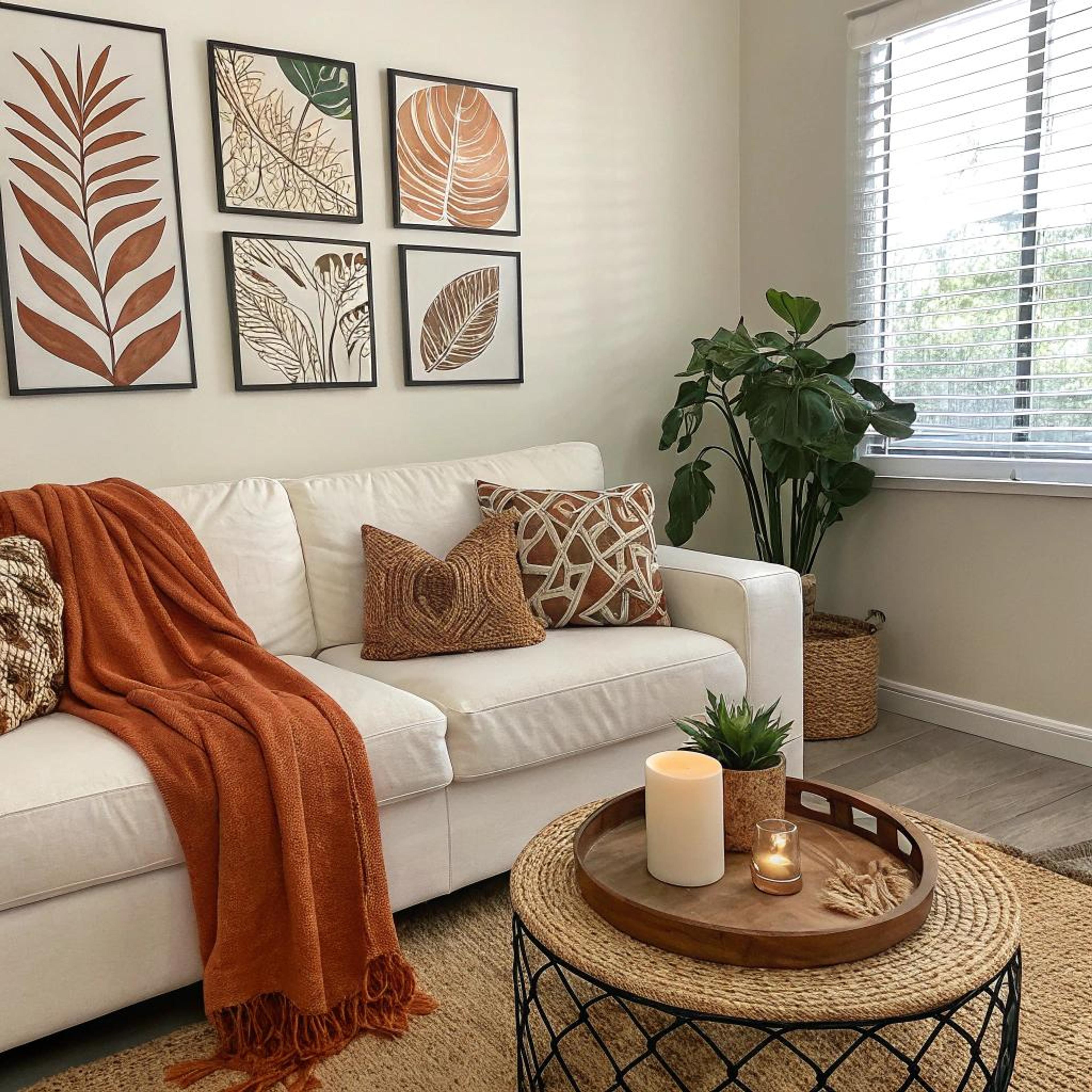 Ronde tafel met kaarsen