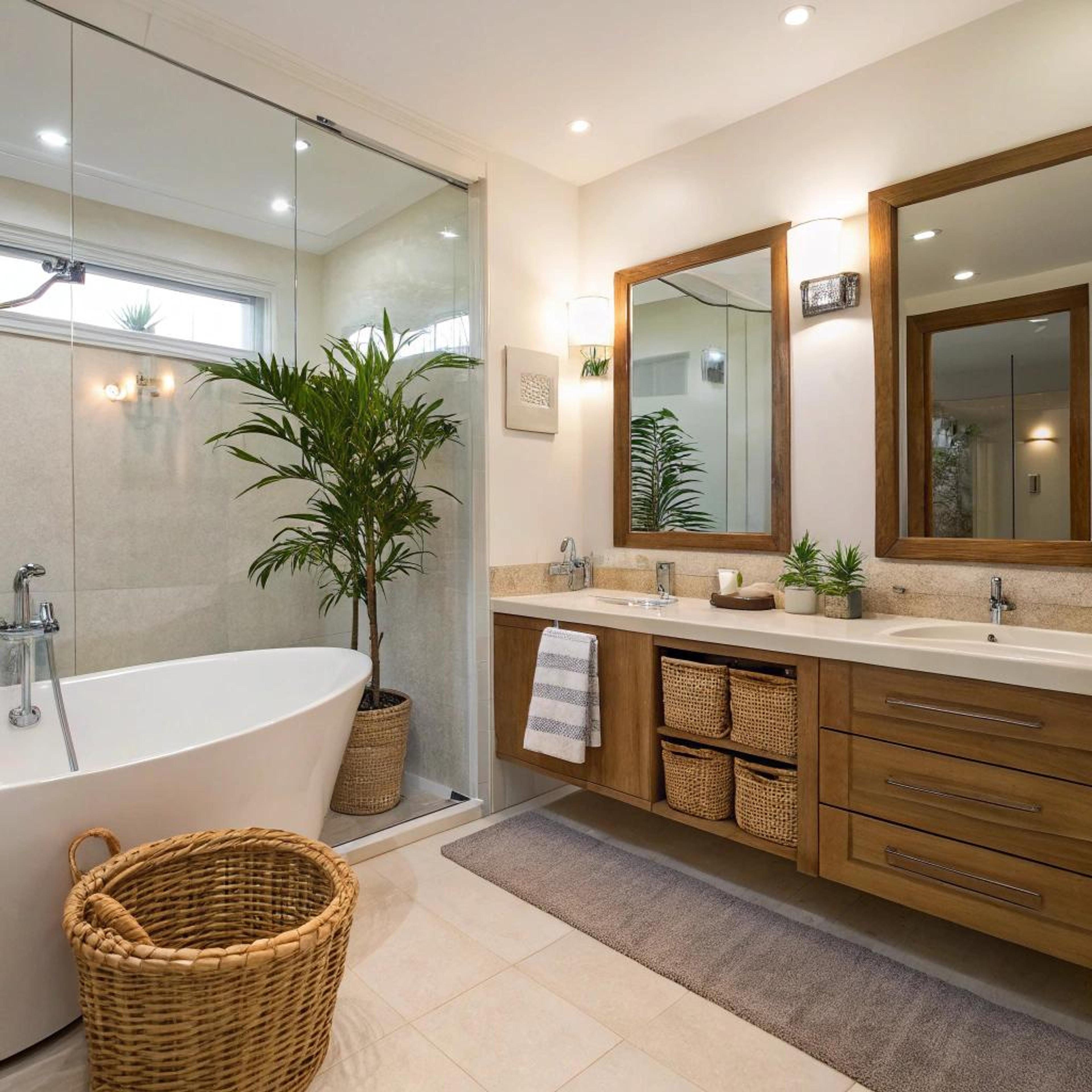 Houten accenten op Tadelakt