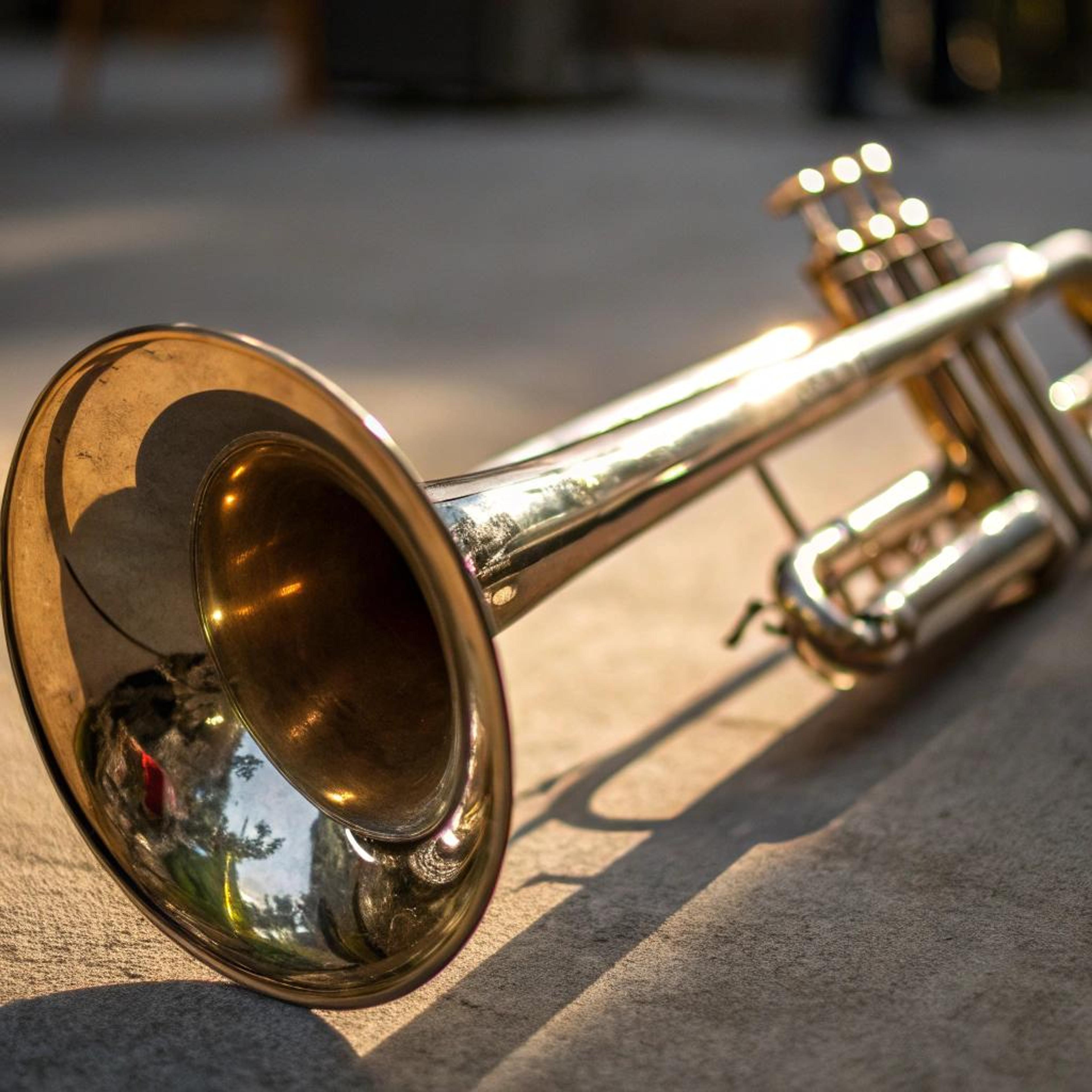 Gouden trompet als sfeermaker