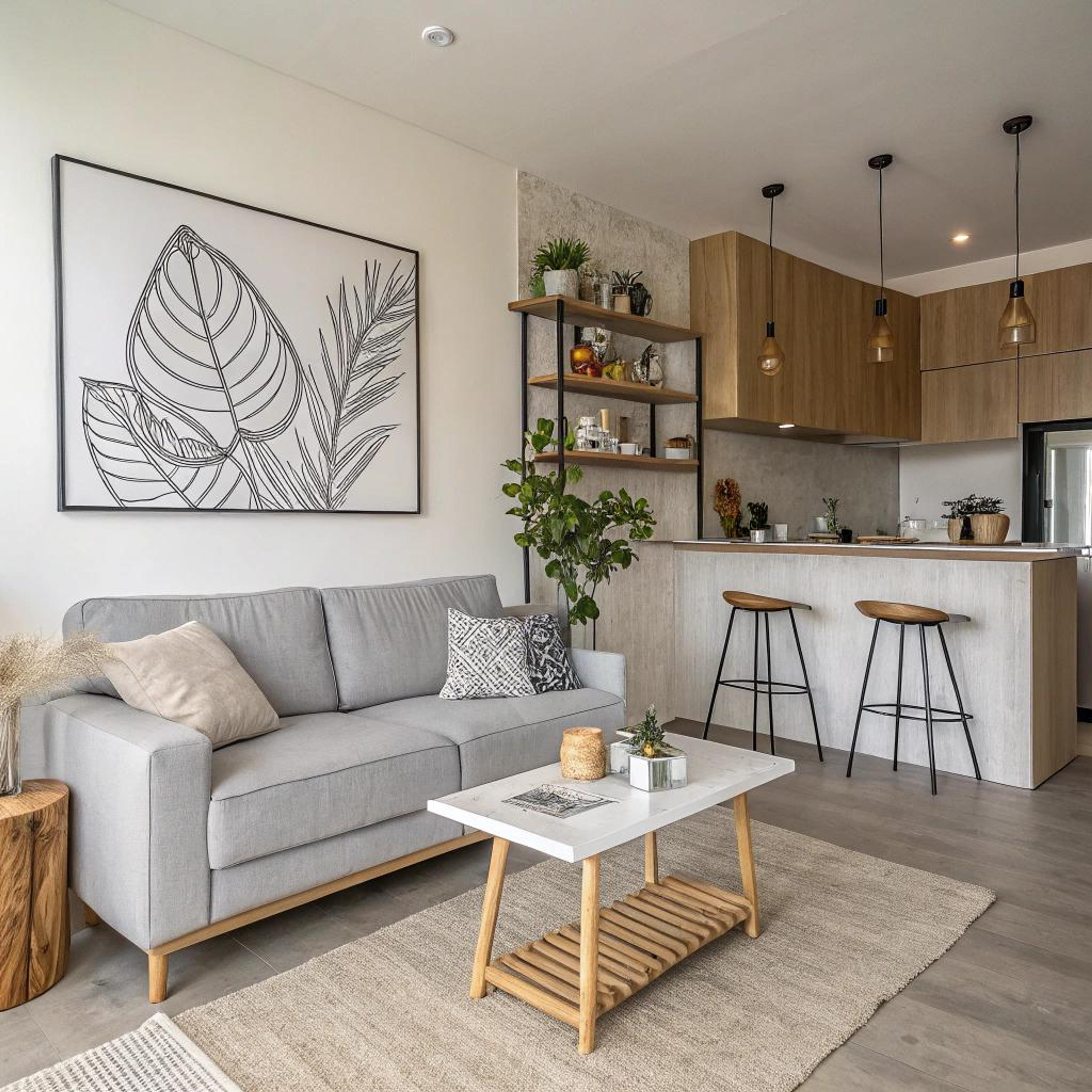 Houten accenten en minimal art