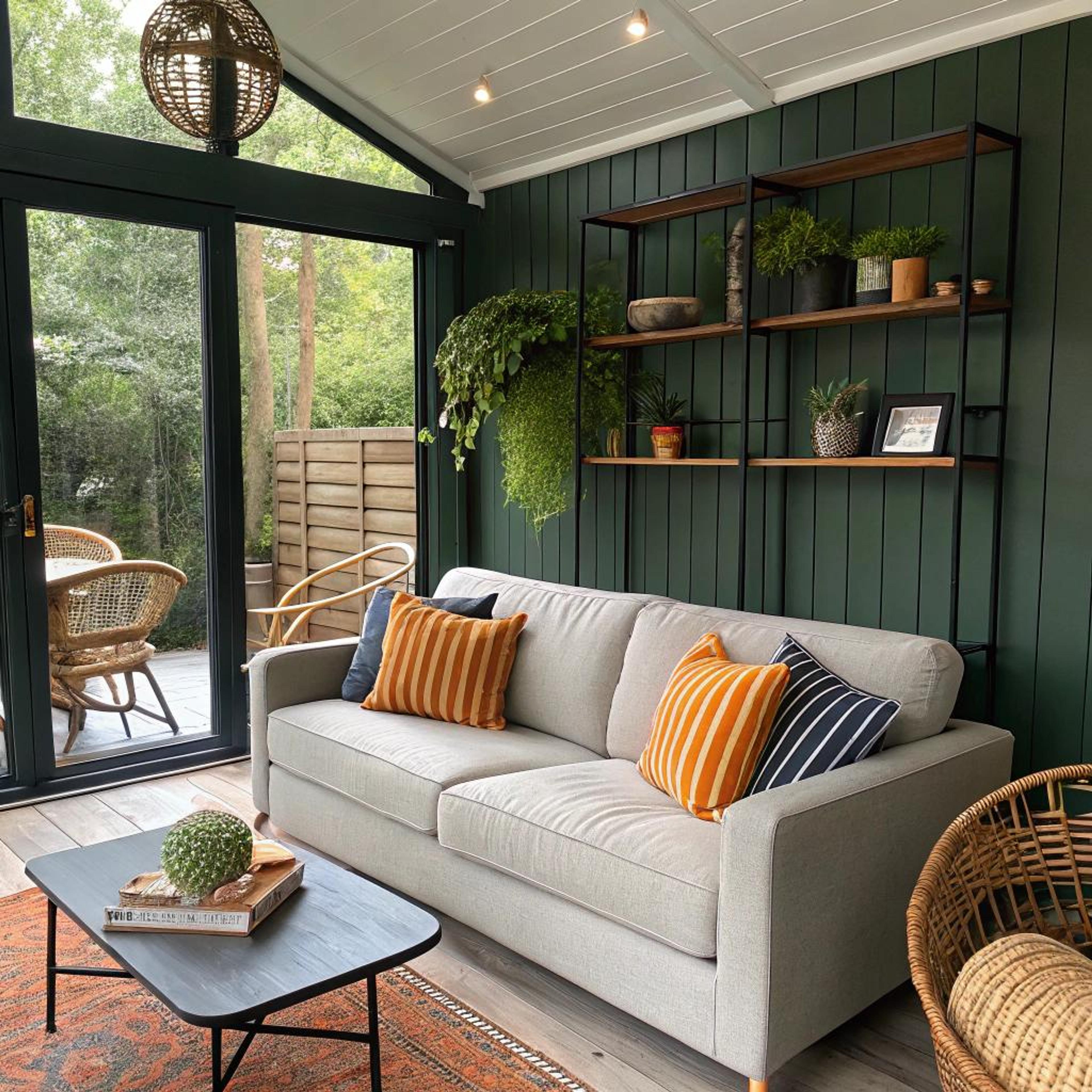 Groene muur met natuurlijke warmte