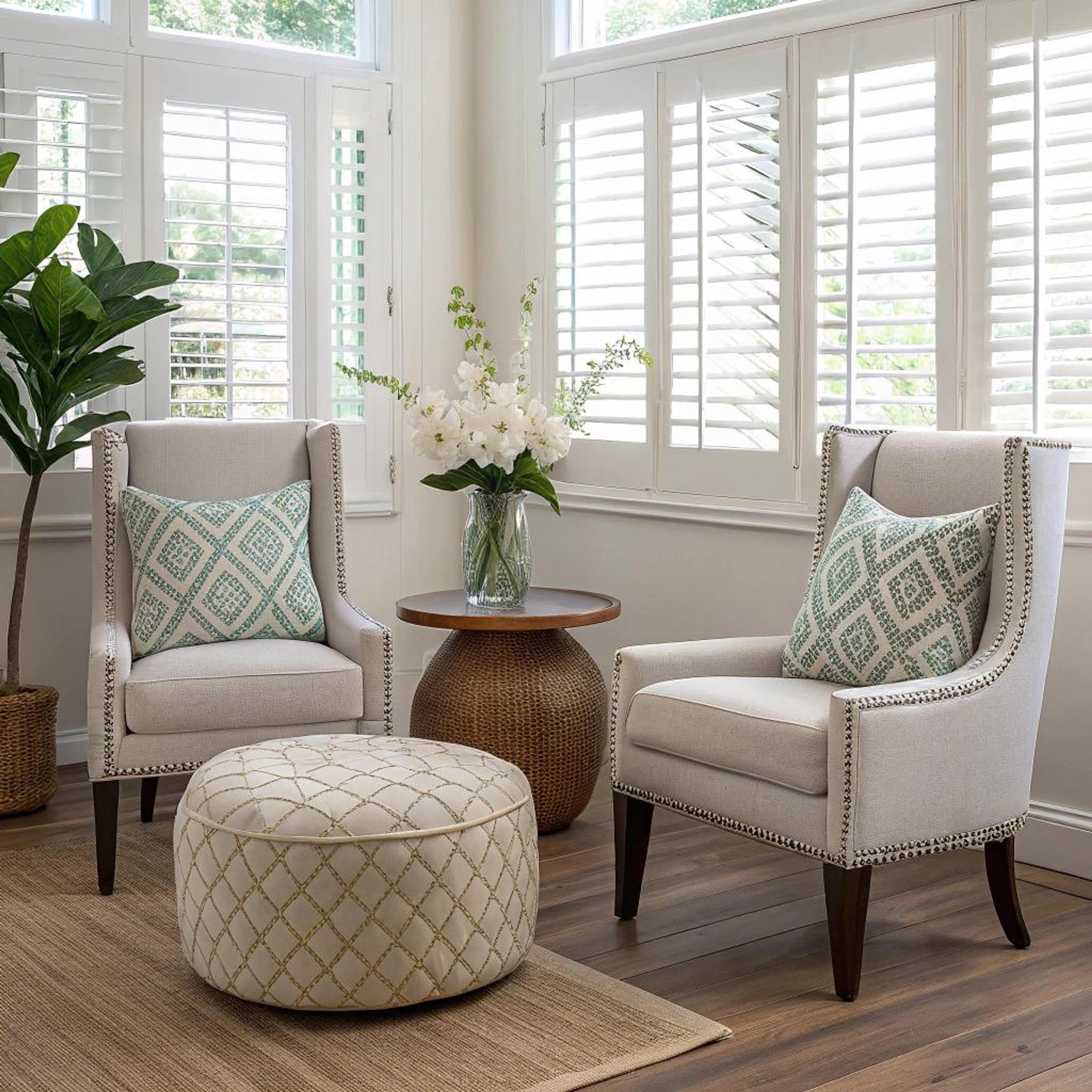 Texturen rondom witte shutters