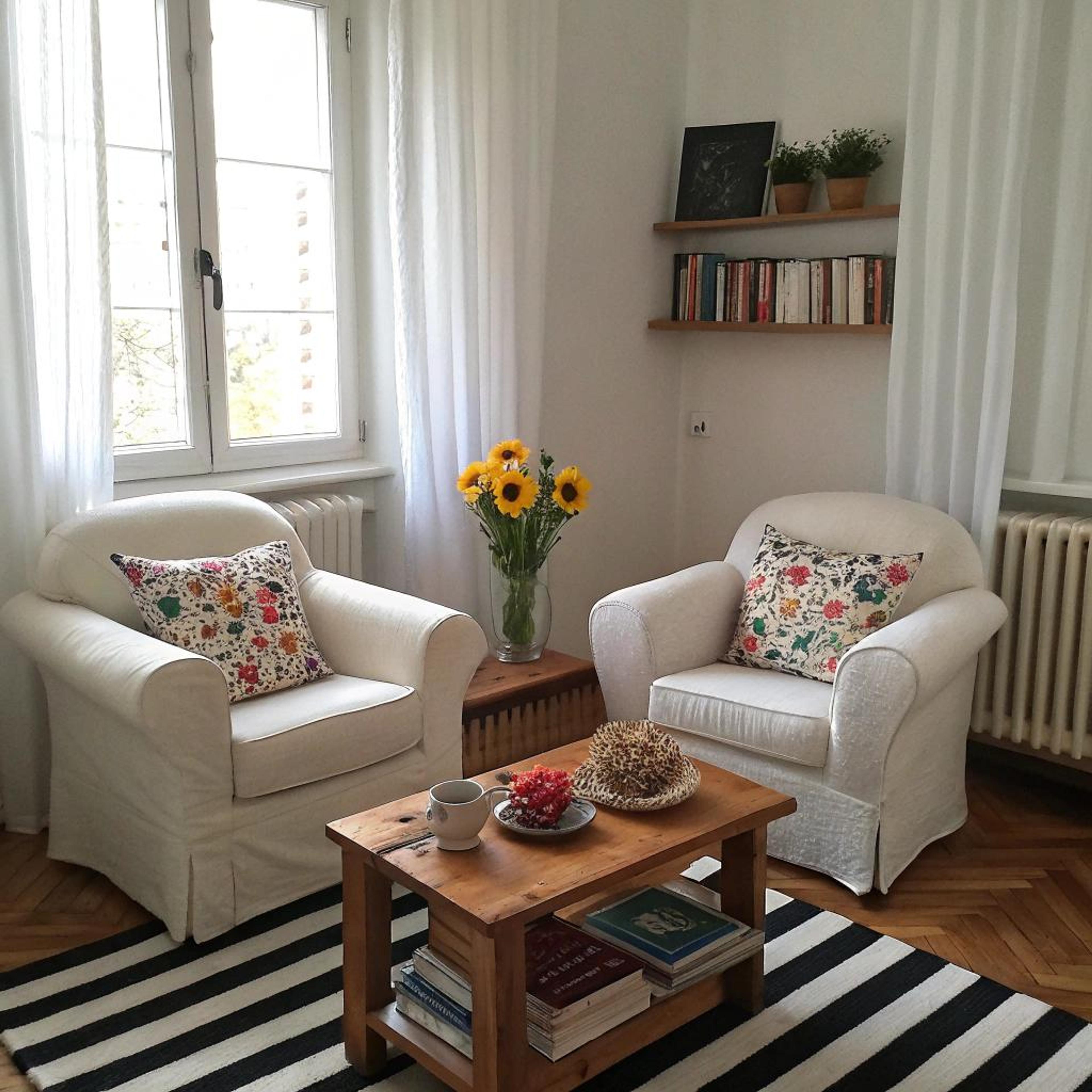 Kleurrijke details op vintage meubels