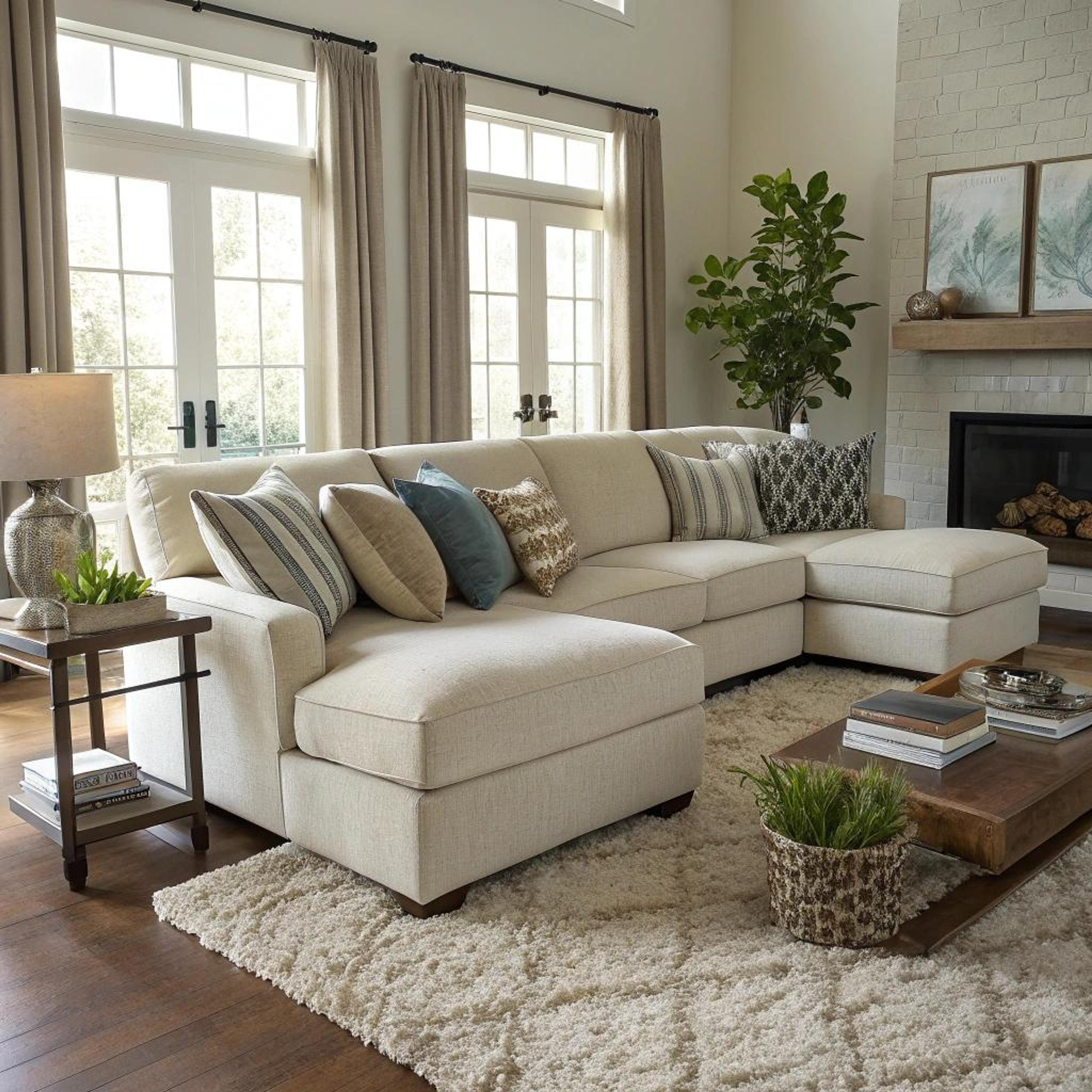 Gezellige hoekbank met textuur