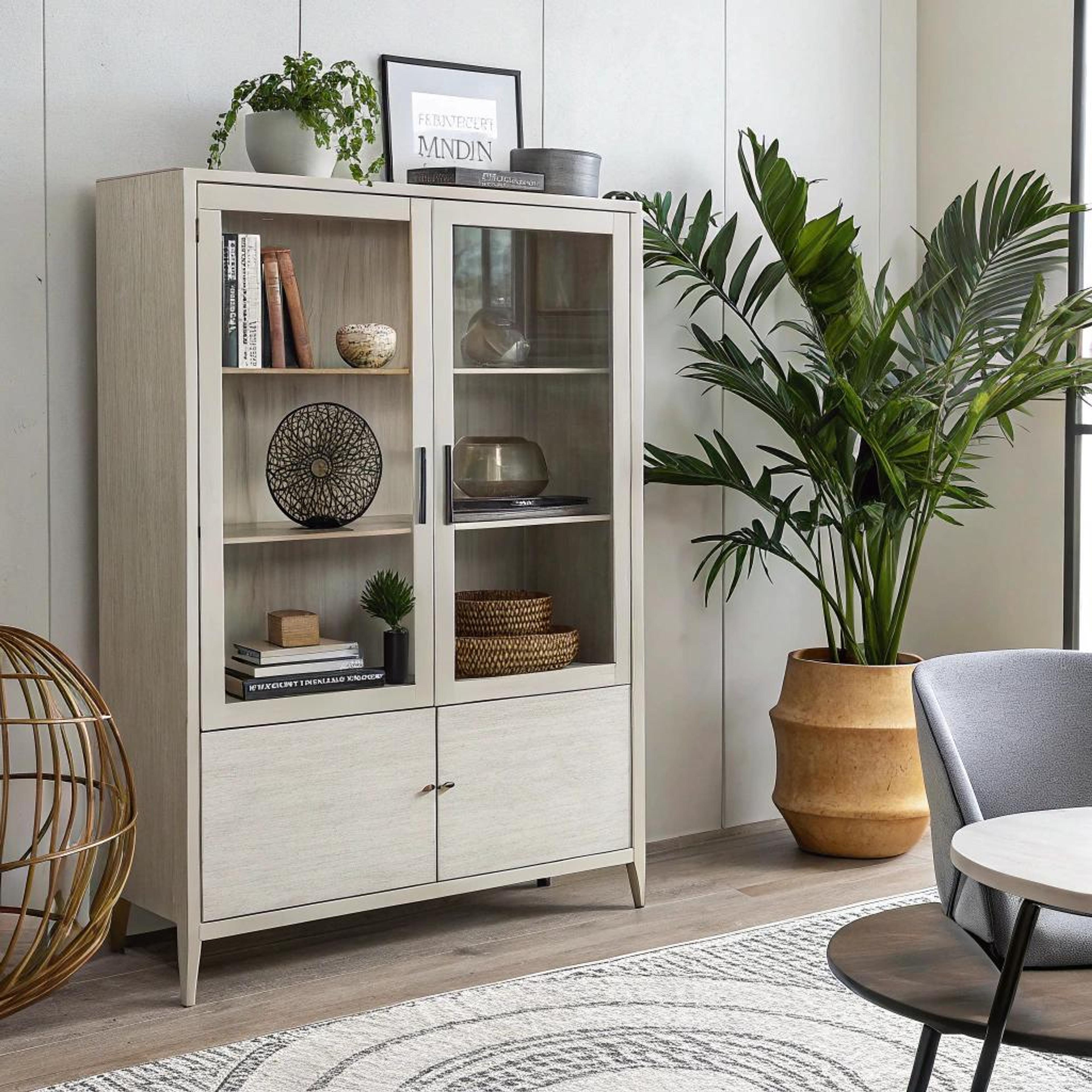 Glazen deuren tonen collectie