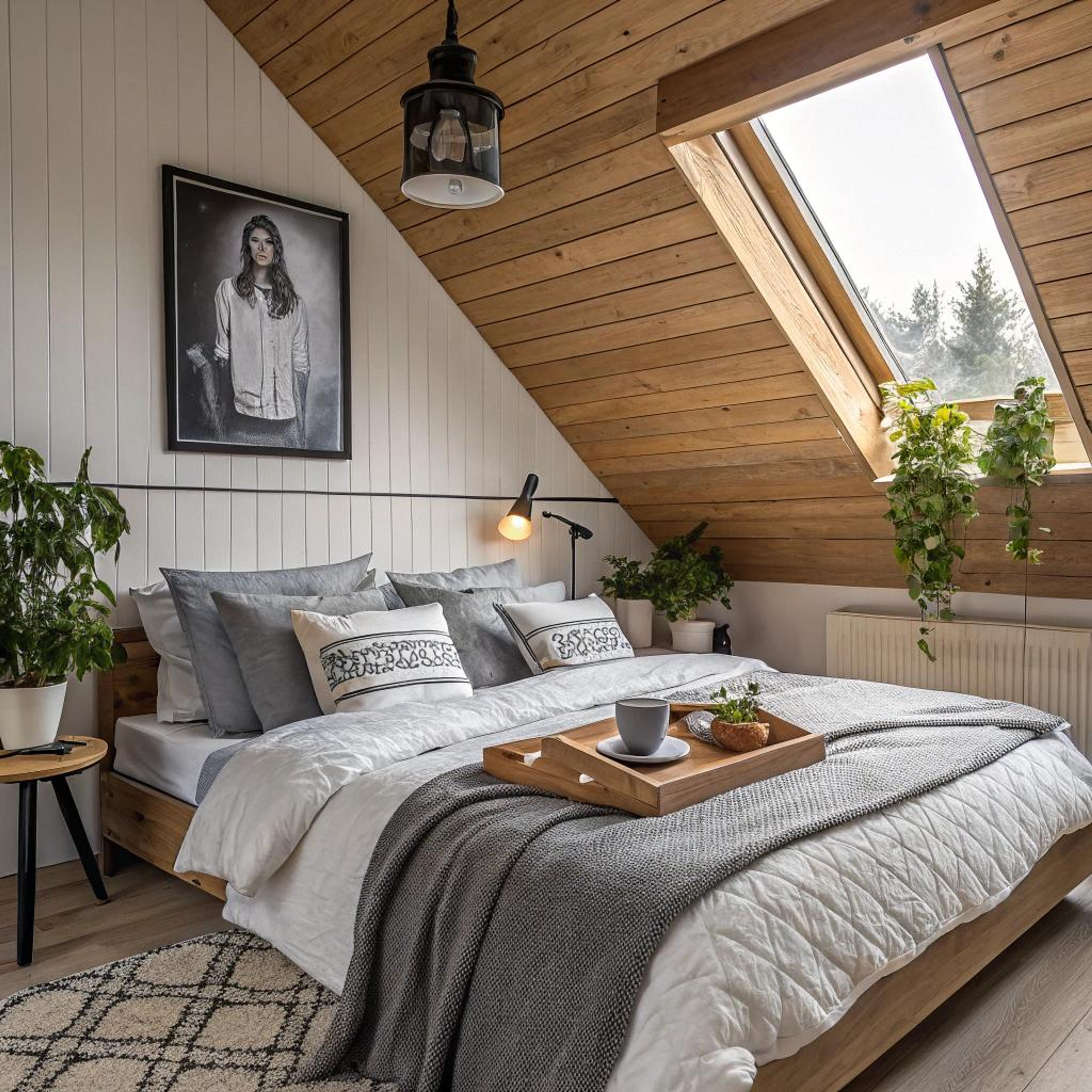 Houten plafond voor knus effect