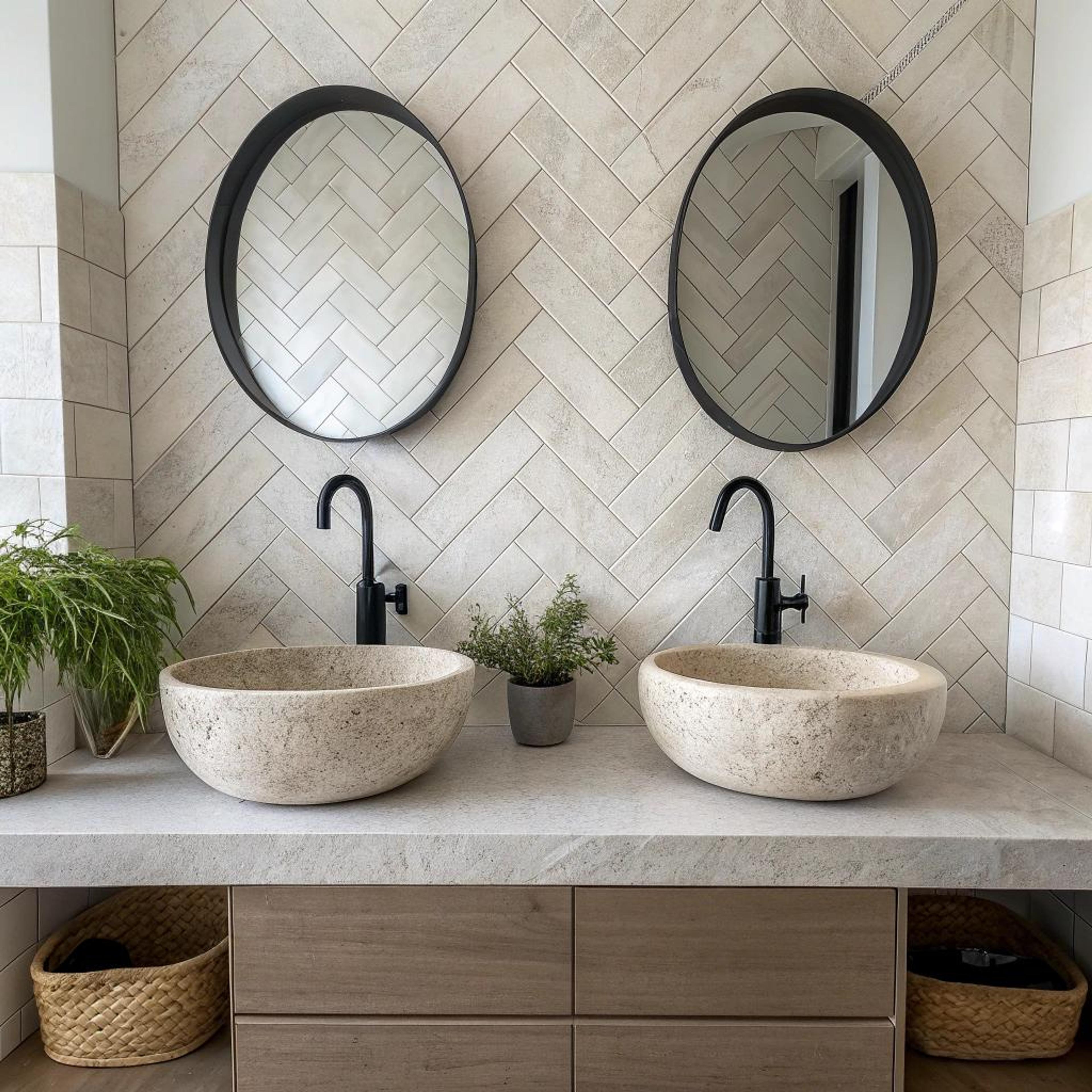 Herringbone met warme tinten