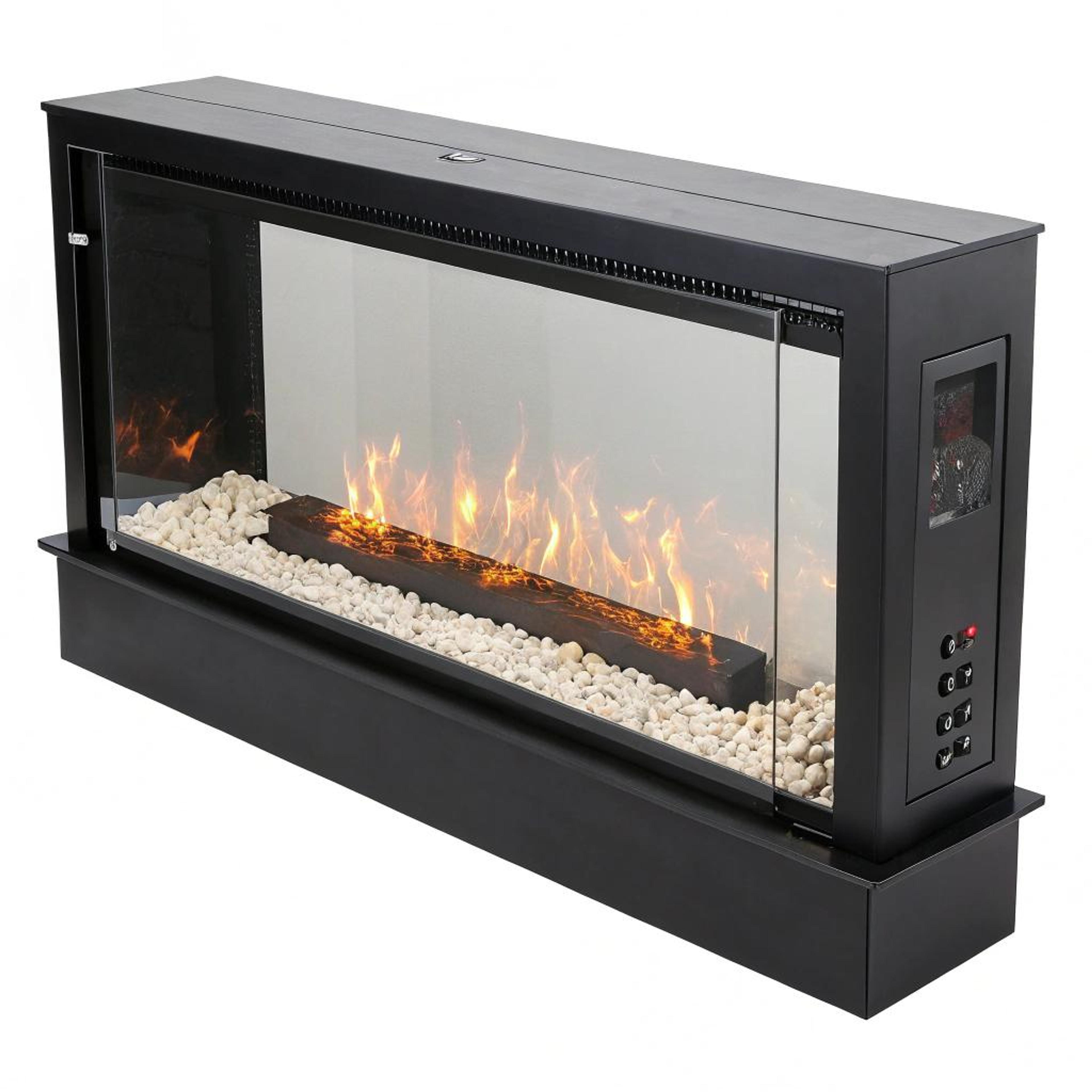 Transparante haard als eyecatcher