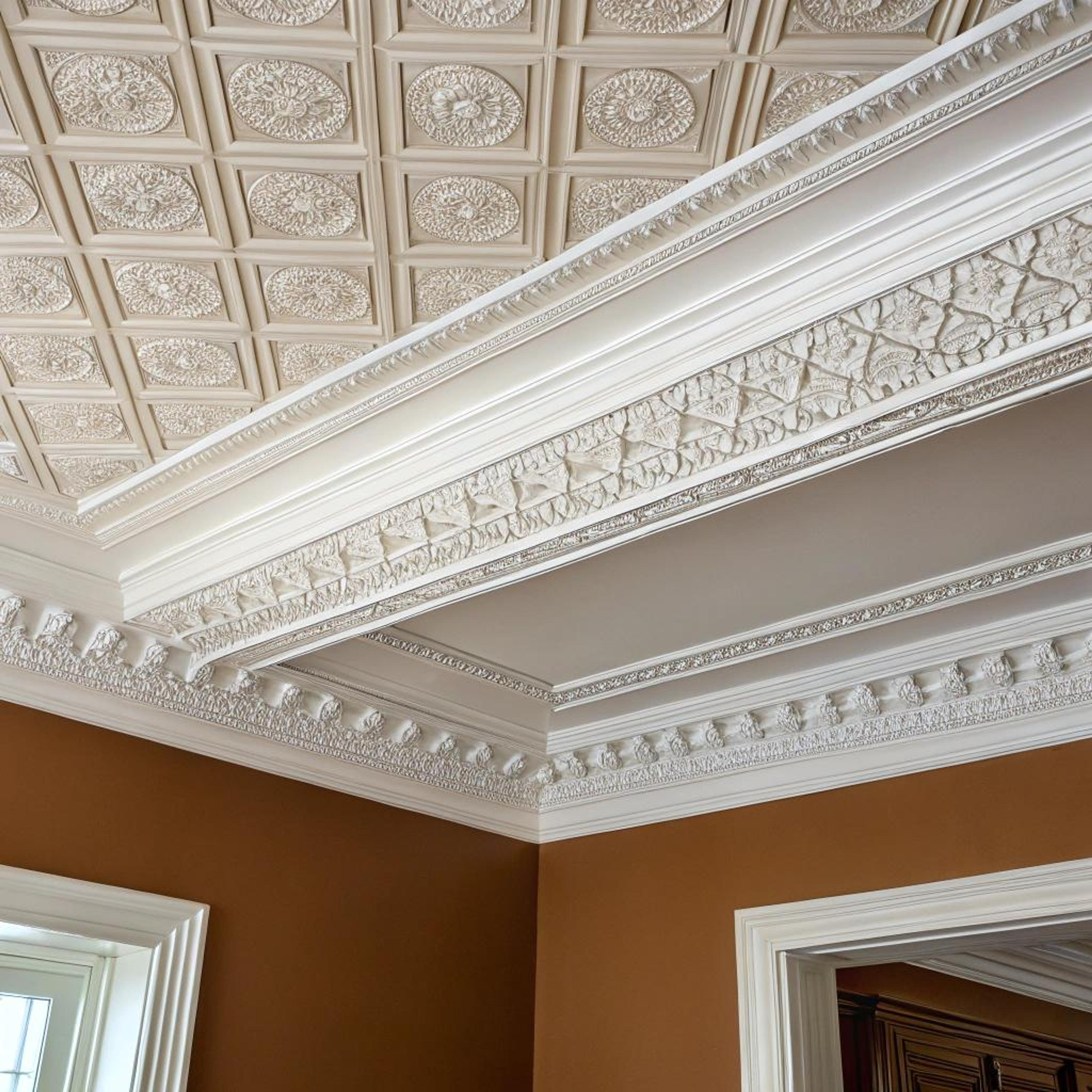 Lijstwerk contrasteert met terracotta