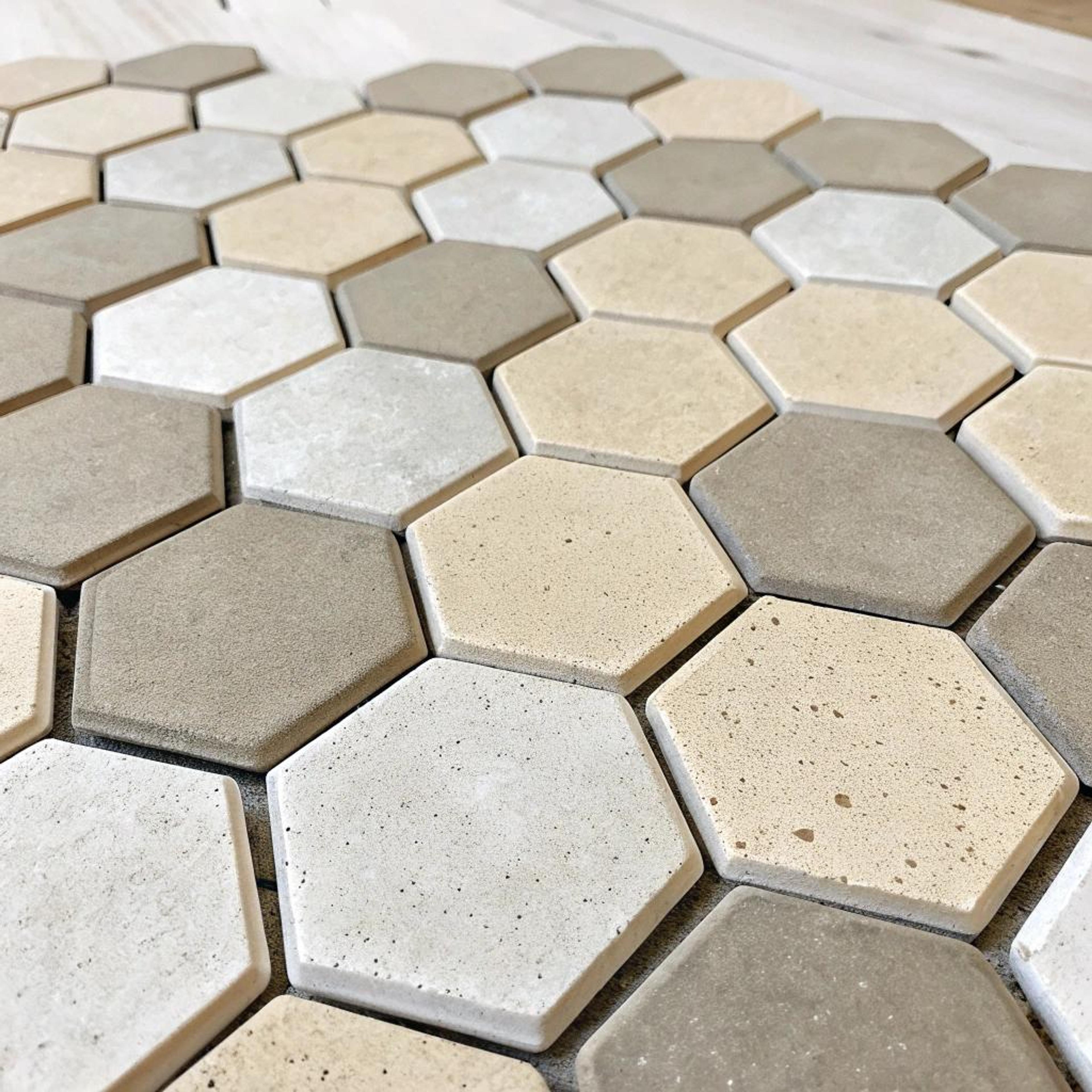 Organische mix van hexagons